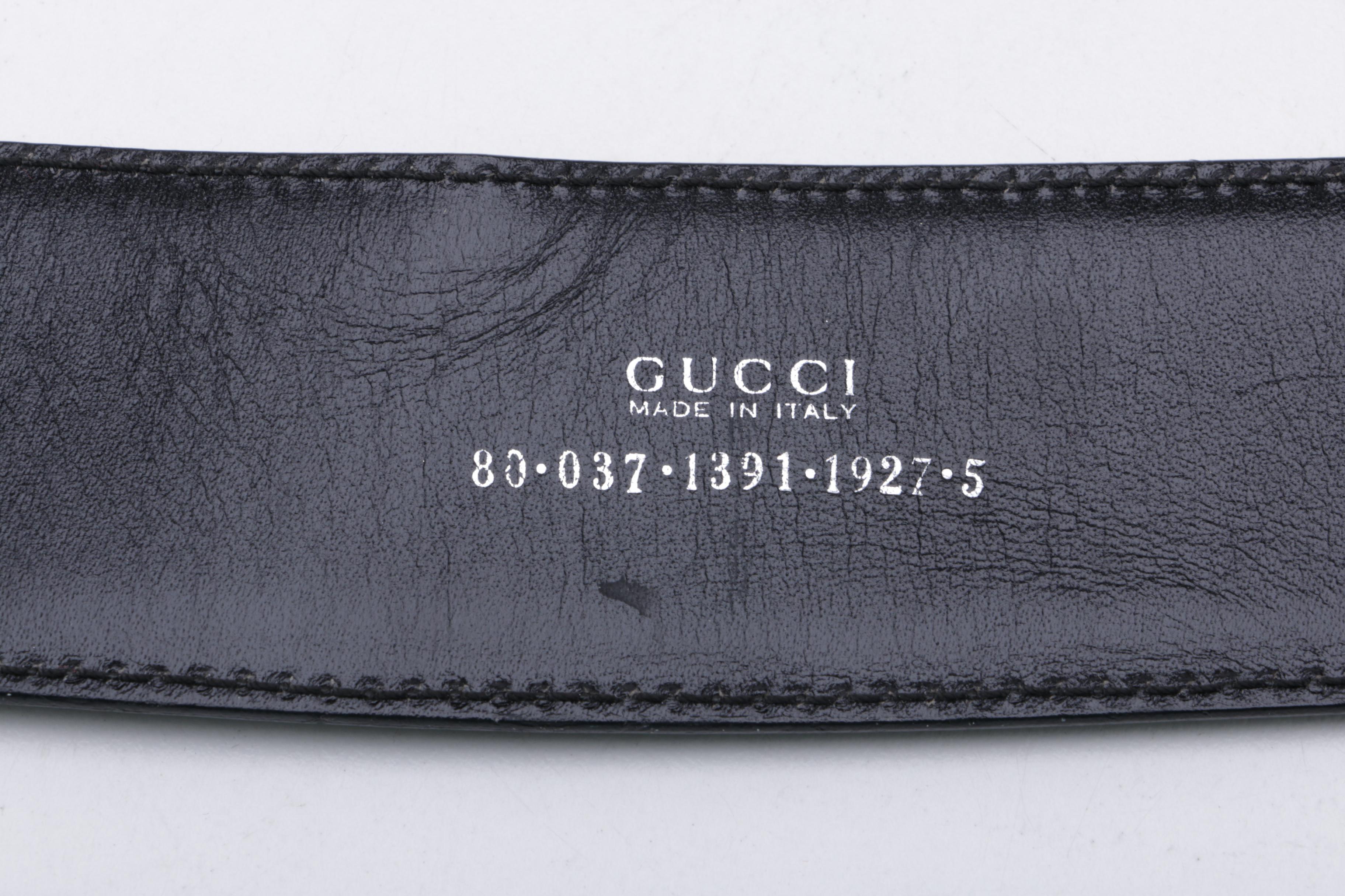 Gucci Black Leather Belt