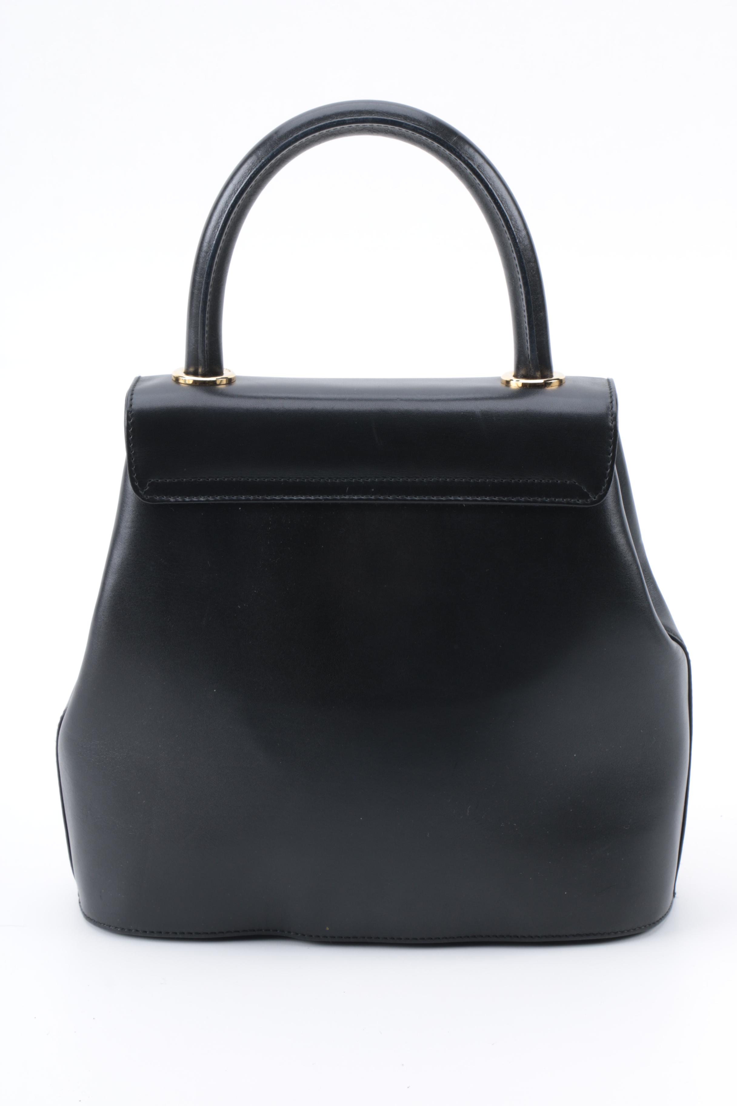 Salvatore Ferragamo Black Leather Handbag