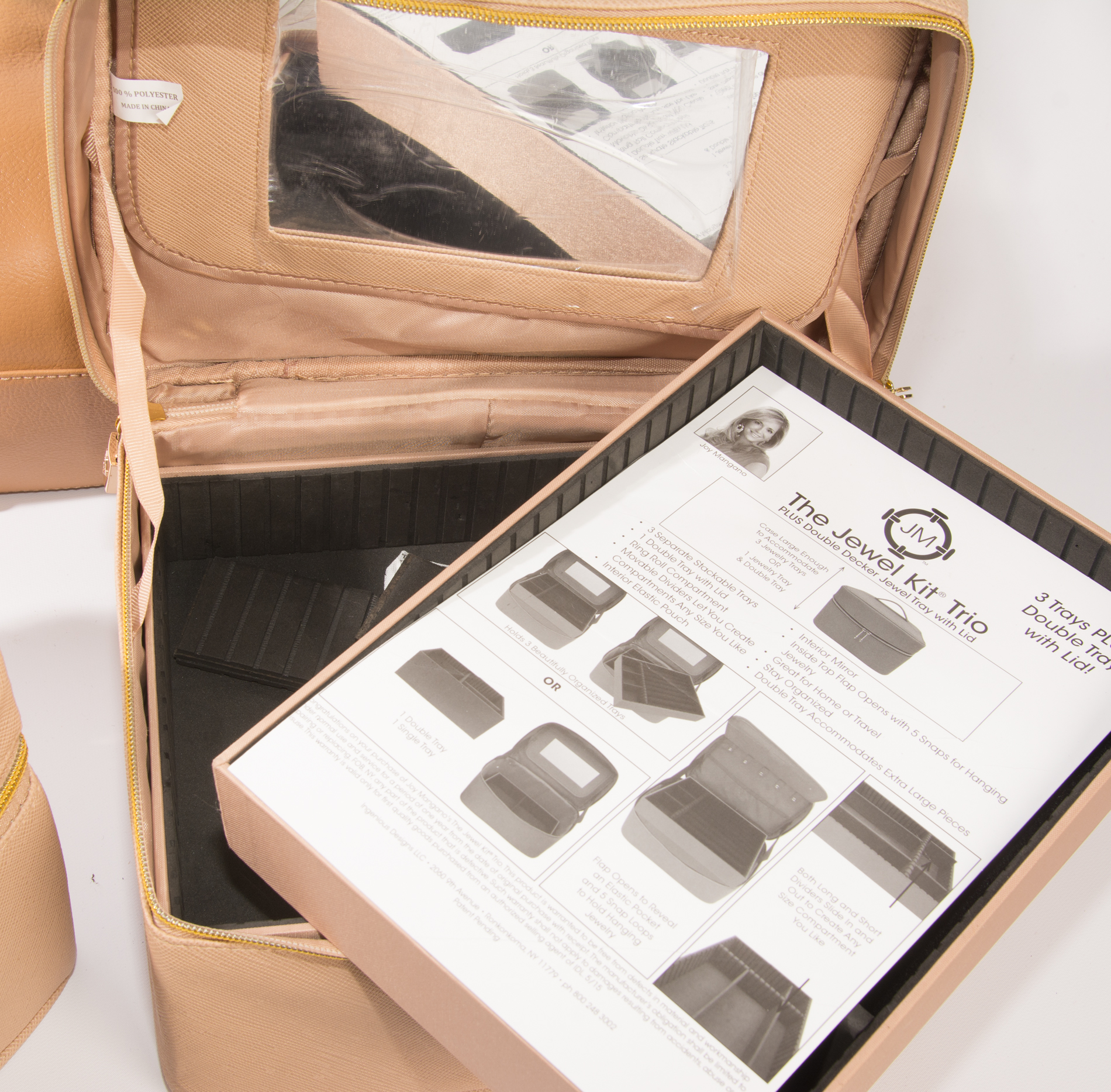 Joy & Iman Leather City Satchel with Joy Mangano Vinyl Valises