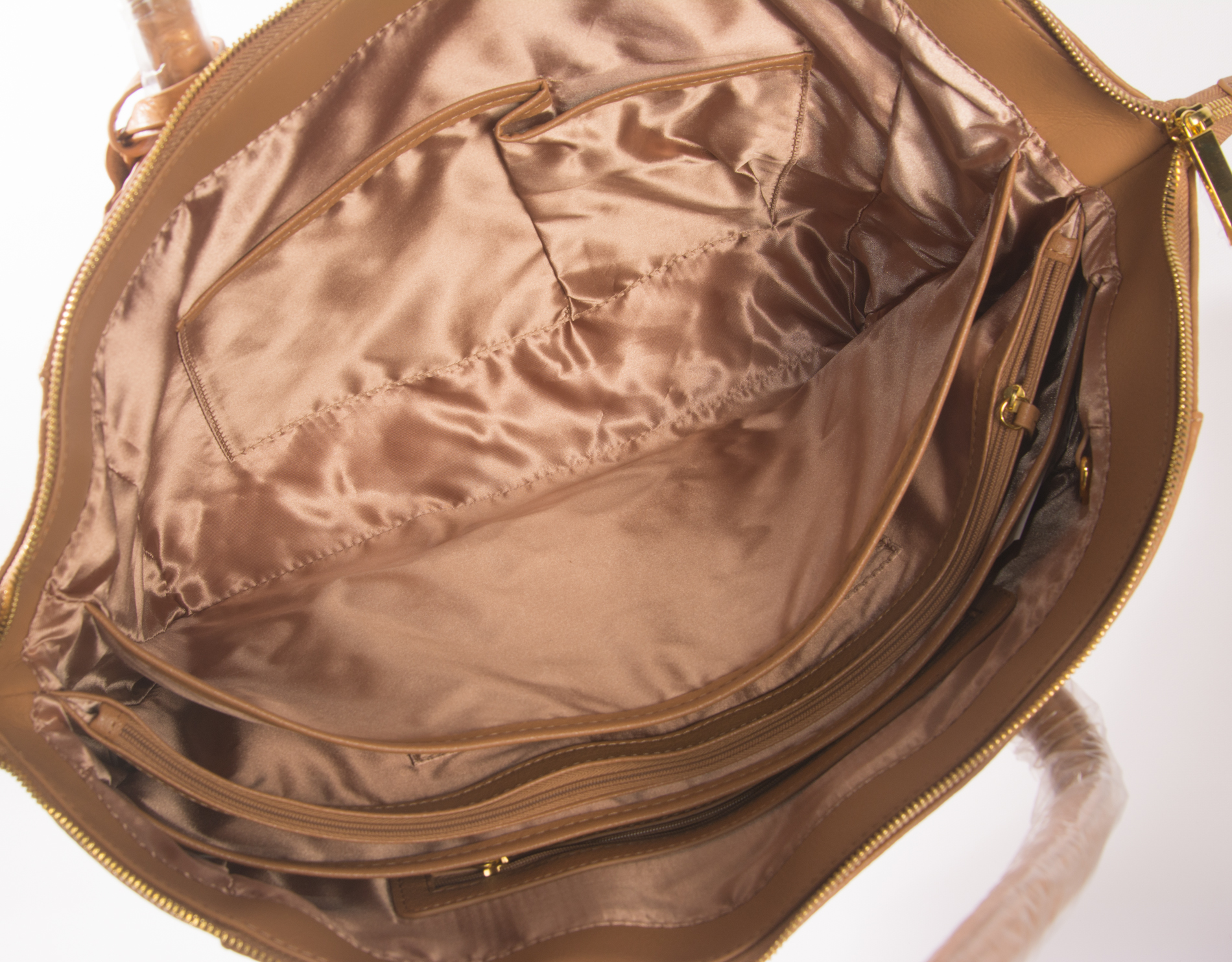 Joy & Iman Leather City Satchel with Joy Mangano Vinyl Valises