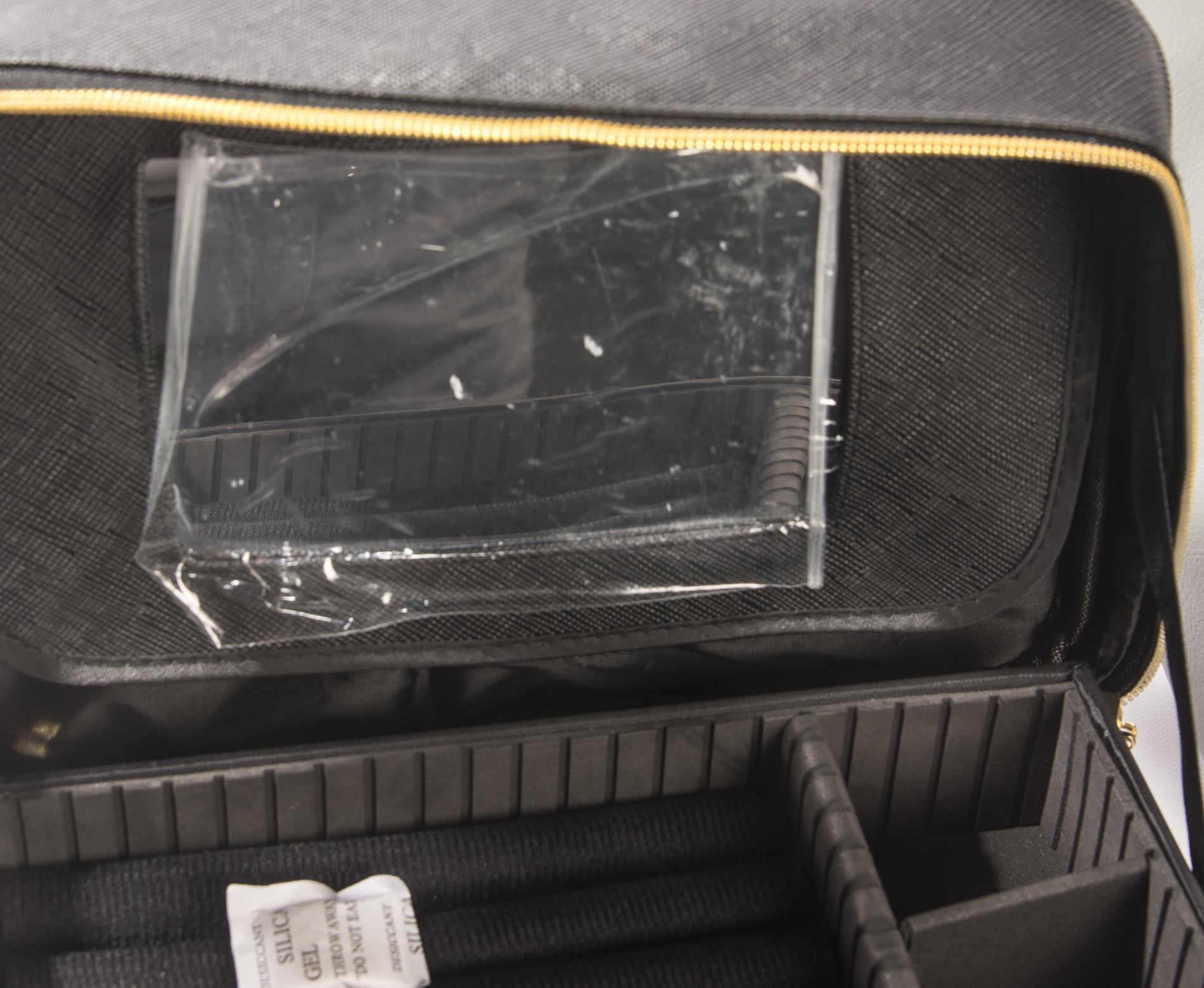 Joy and Iman Leather City Satchel with a Vinyl Valise