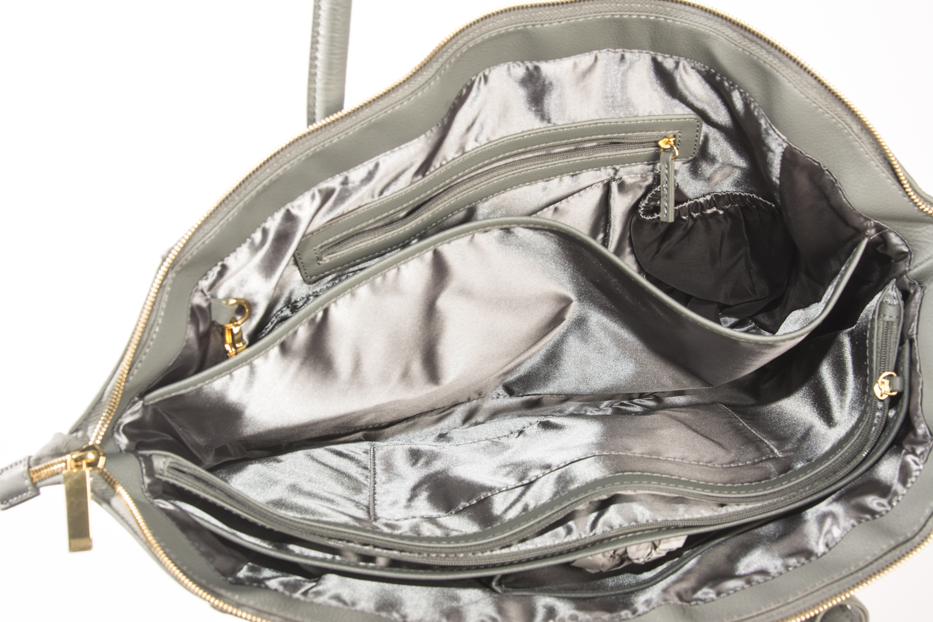 Joy and Iman Leather City Satchel with a Vinyl Valise