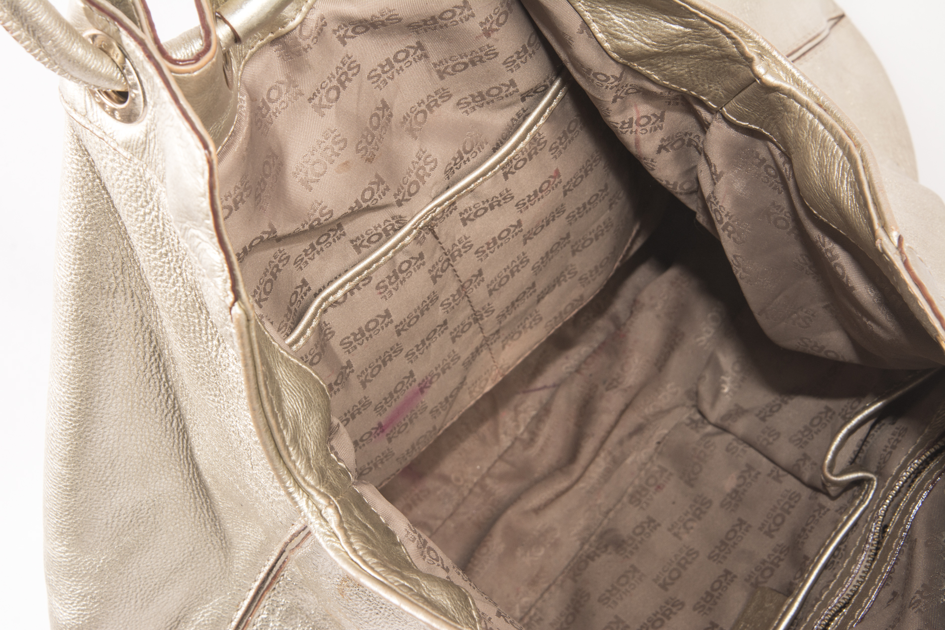 Michael Kors Metallic Gold Hobo Bag