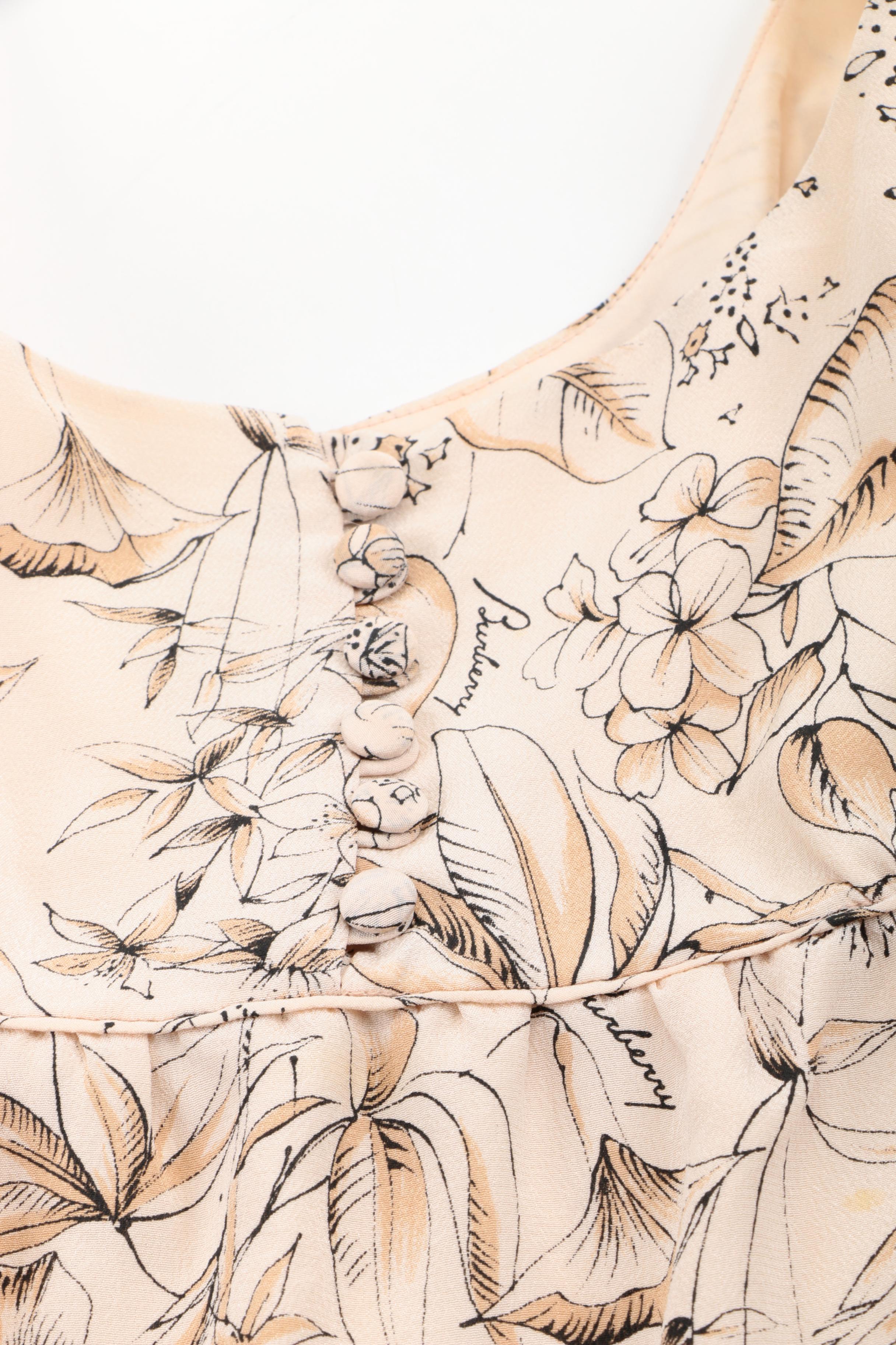 Burberry London Botanical Silk Top