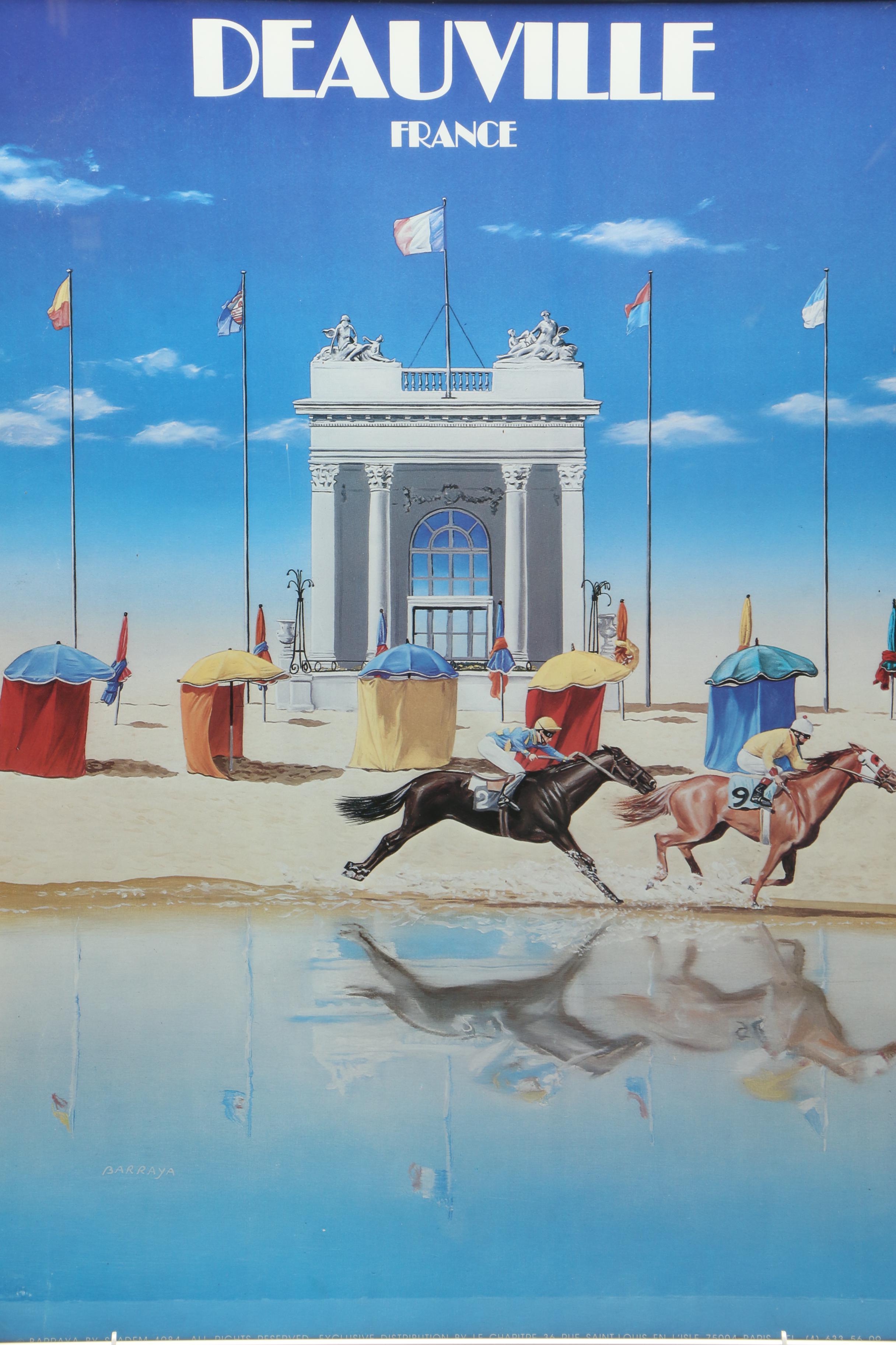 Deauville, France, Horse Racing Themed Advertising Poster