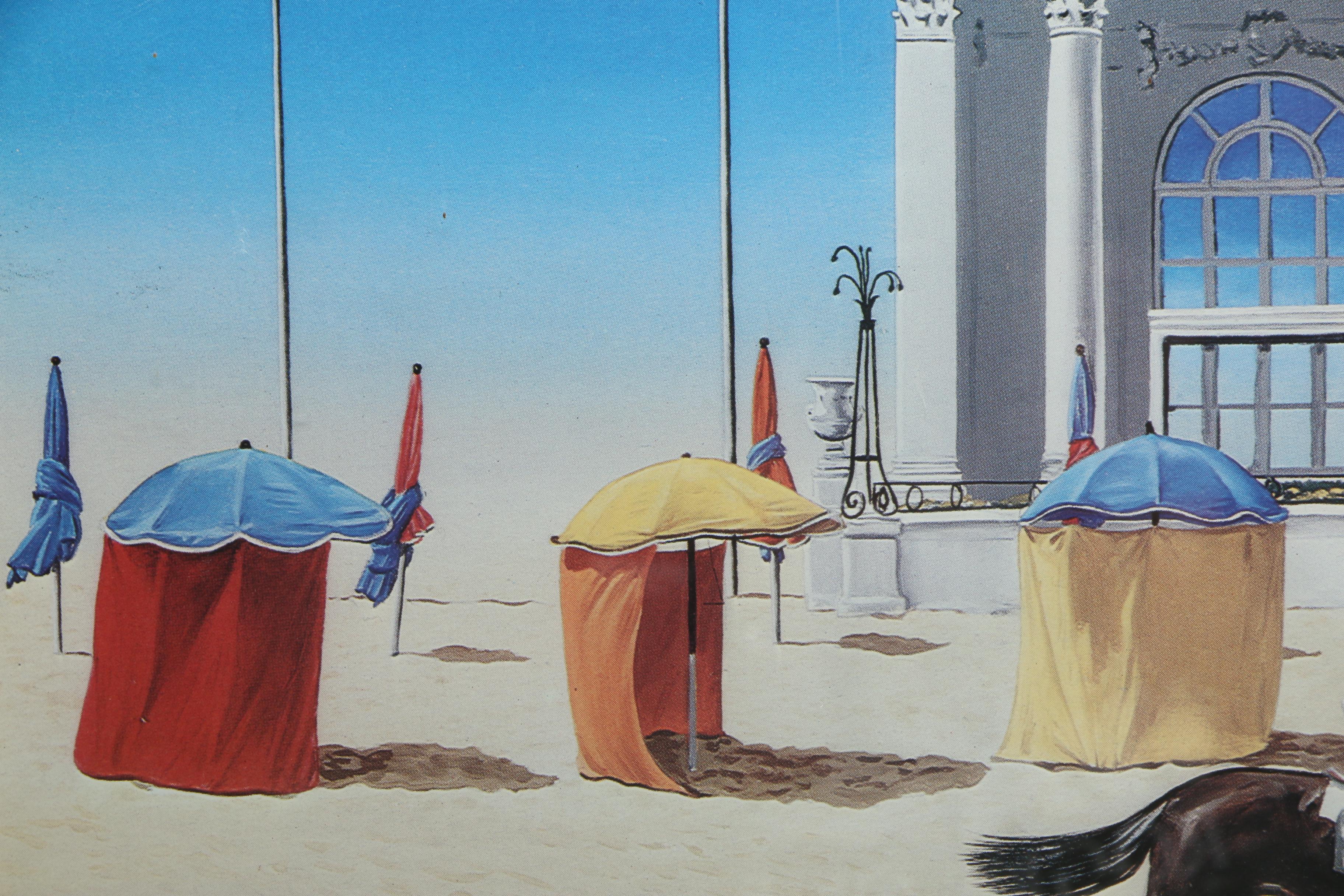 Deauville, France, Horse Racing Themed Advertising Poster