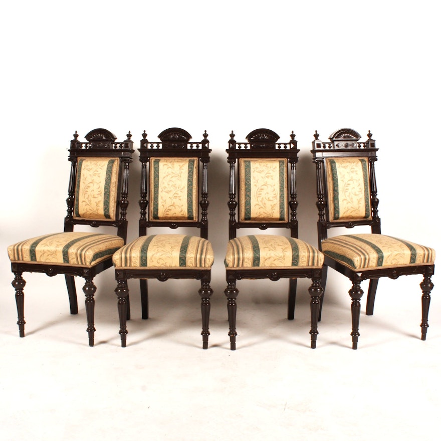 Four Antique European Baroque Style Chairs