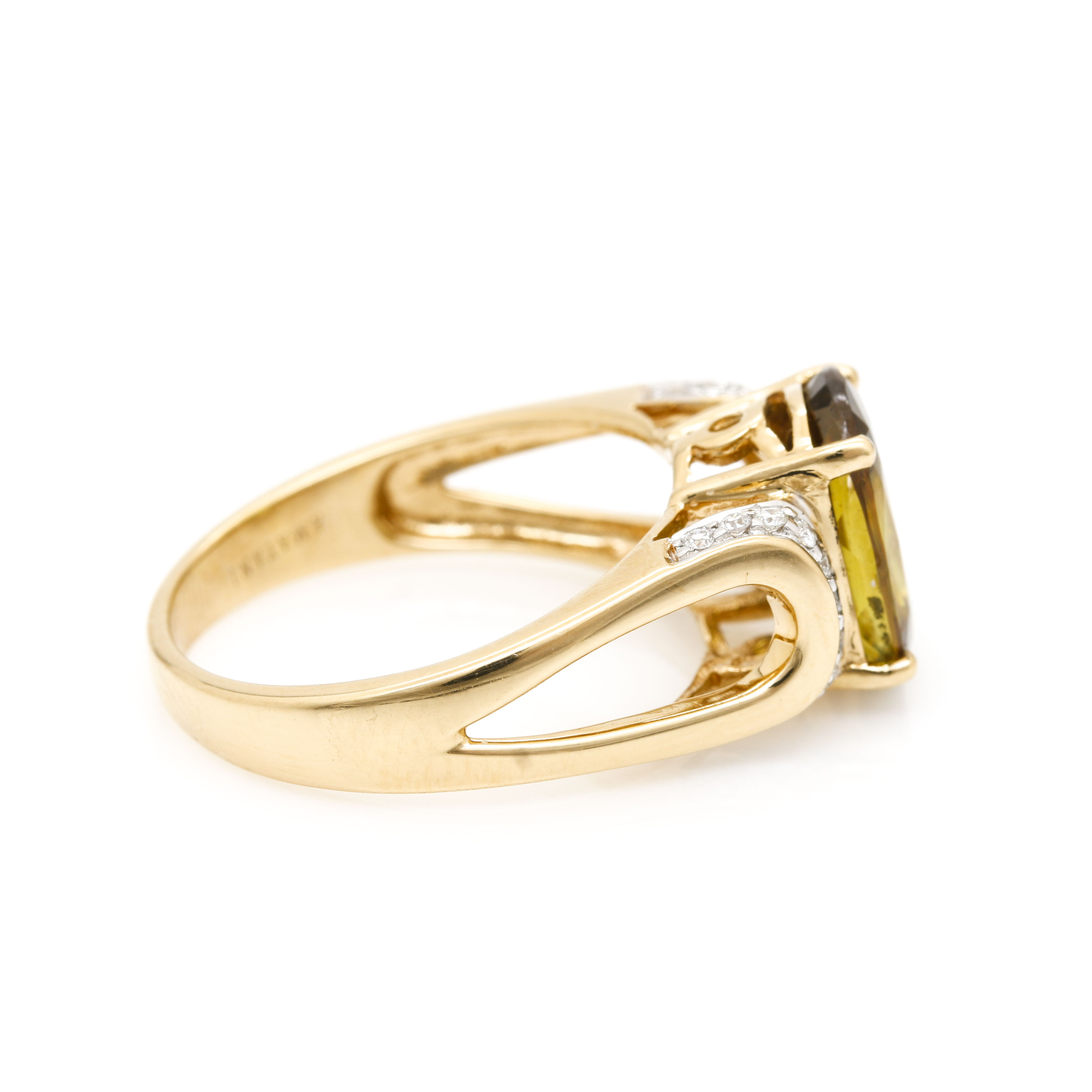 Amayani 18K Yellow Gold Sphene and Diamond Ring