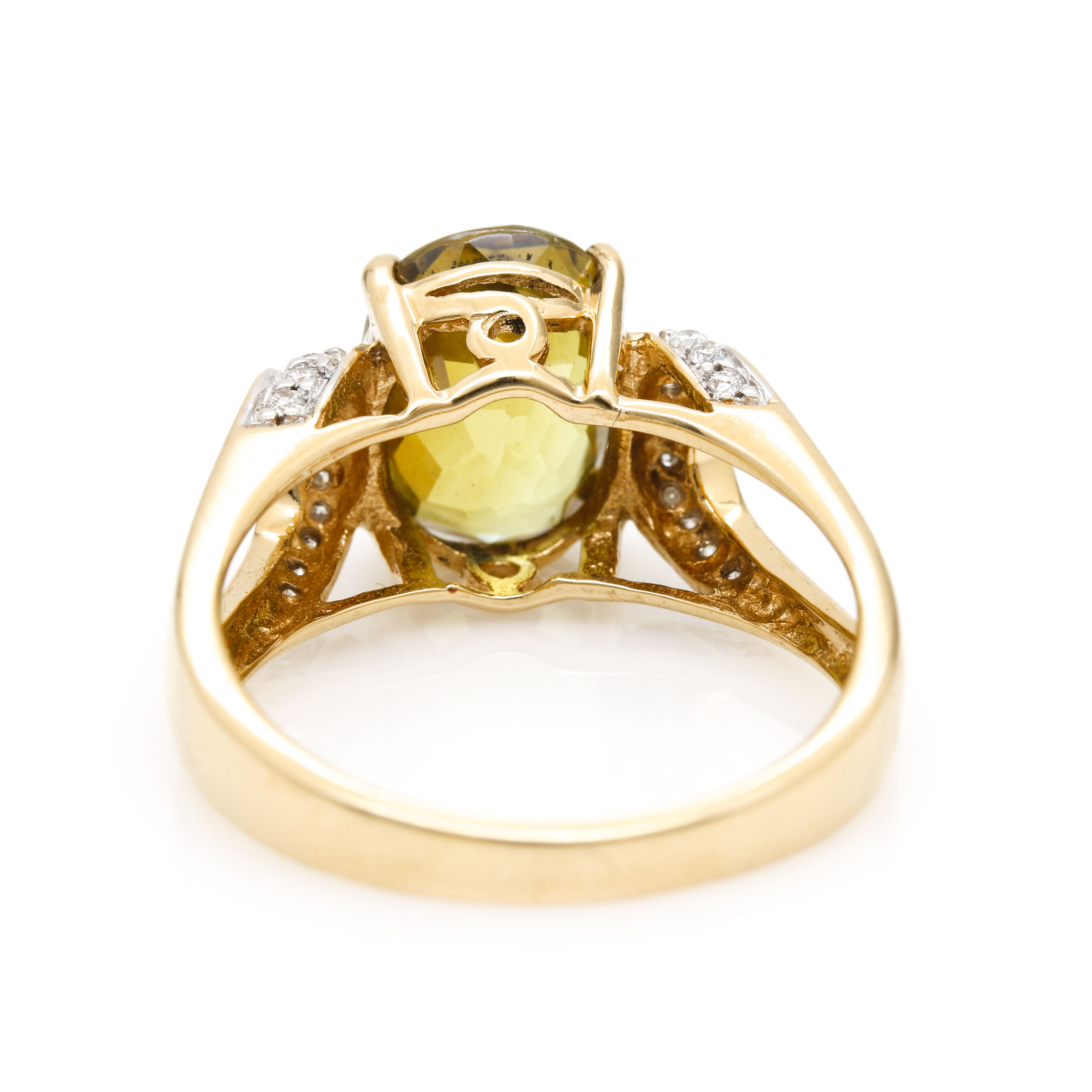 Amayani 18K Yellow Gold Sphene and Diamond Ring