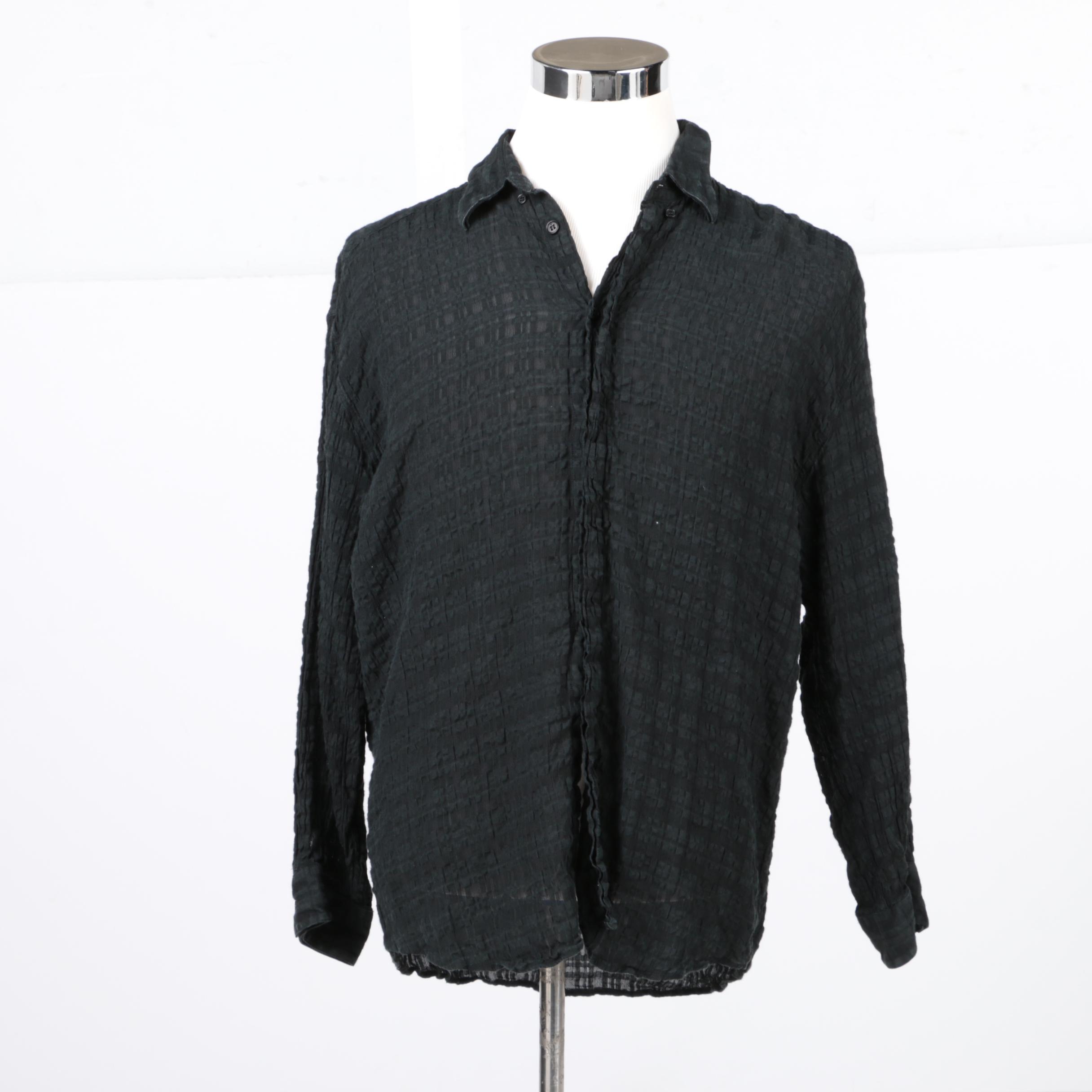 Pair of Men's Button-Down Shirts Including Gianni Versace