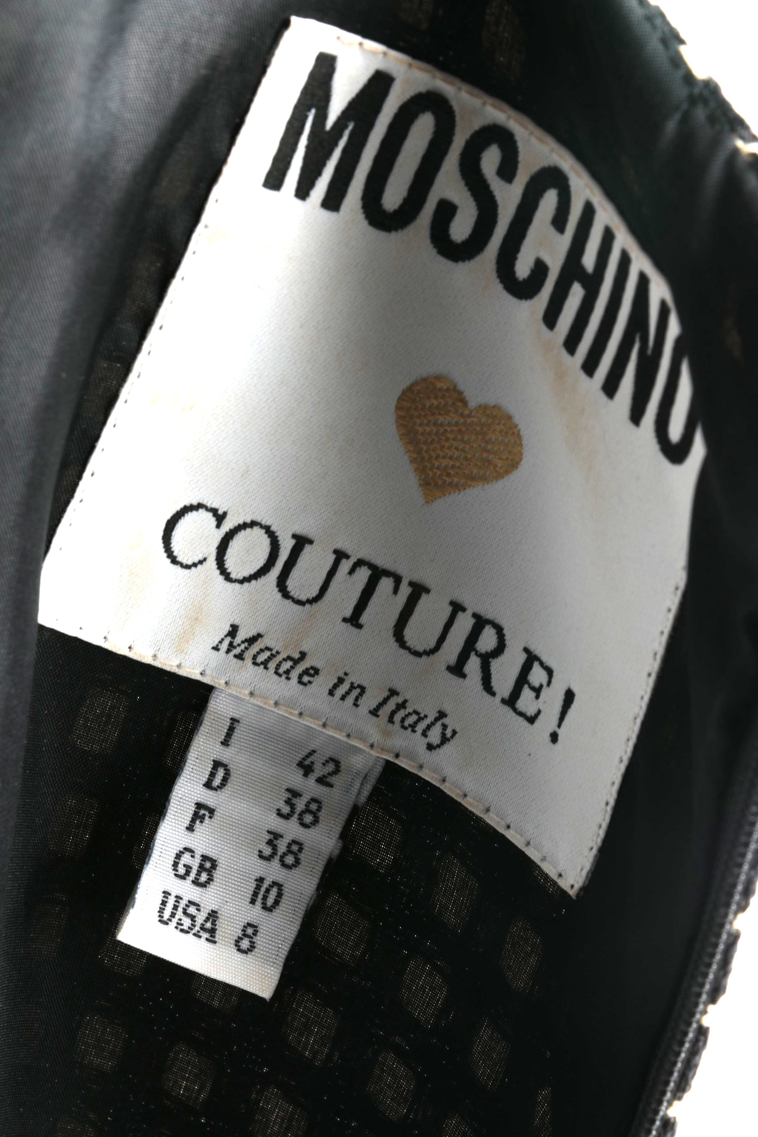 Moschino Couture Checkered Wool Sleeveless Dress