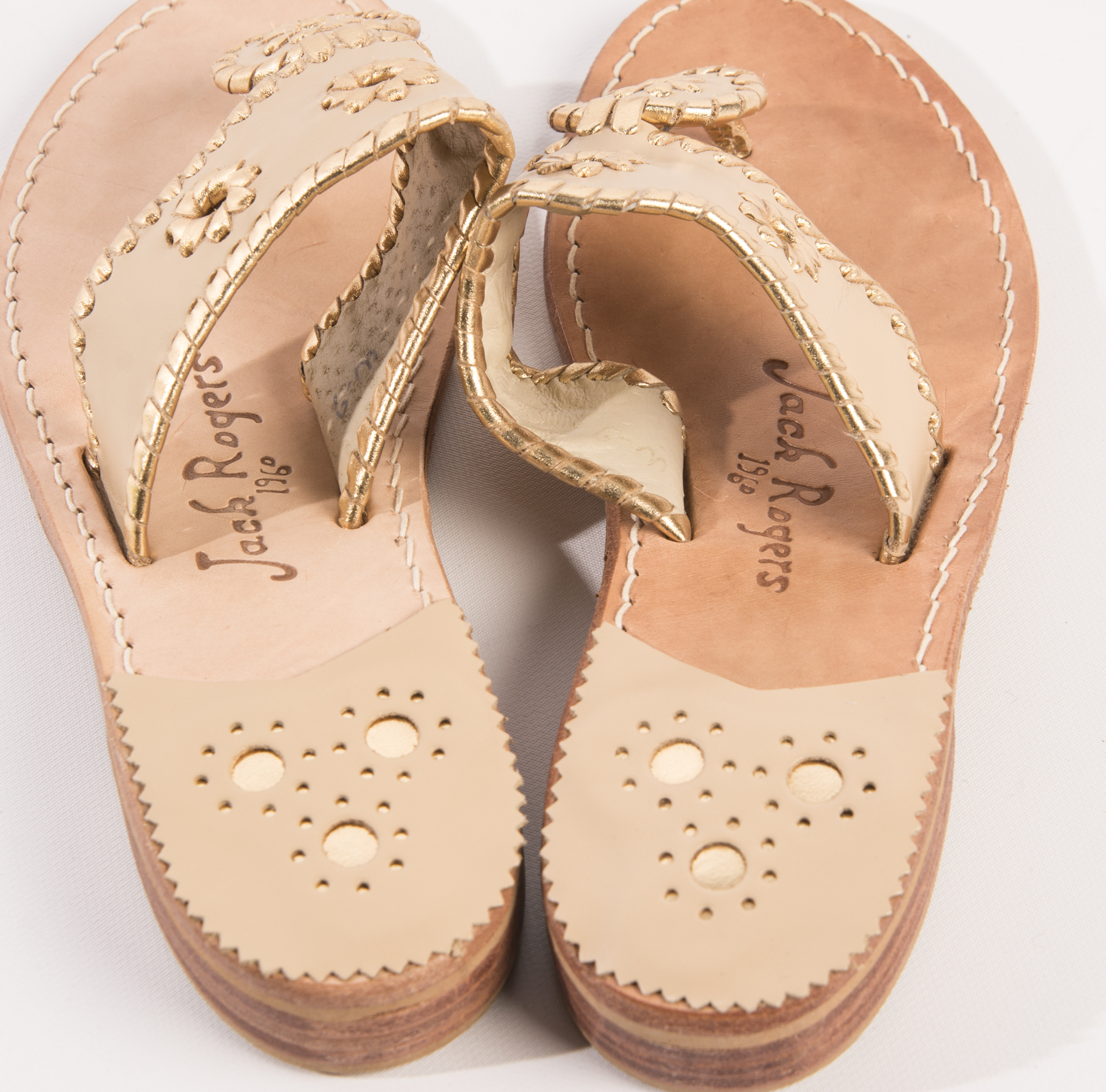 Jack Rogers Nantucket Gold Sandals