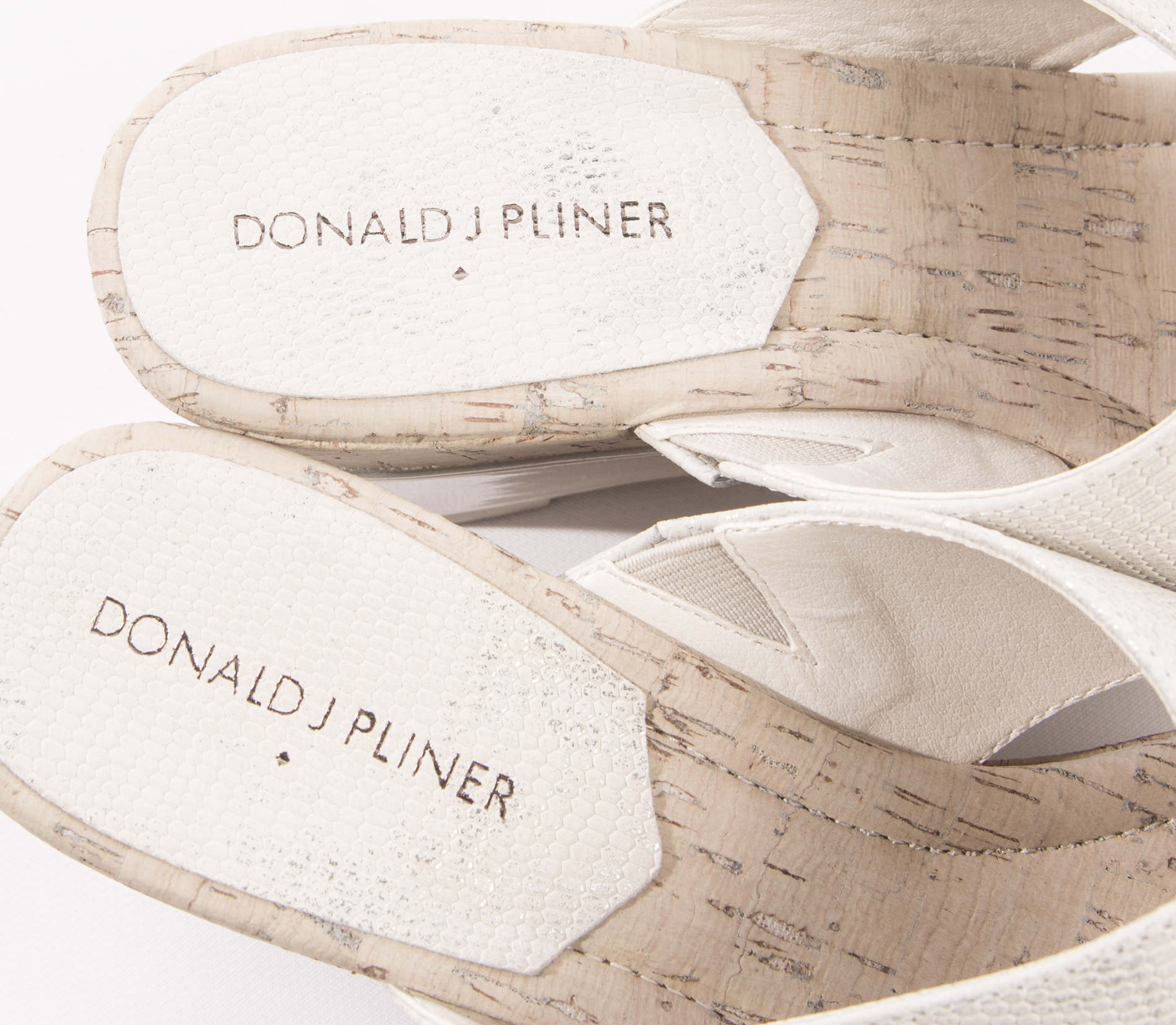 Donald J Pliner Brushed Metallic Lizard Wedges