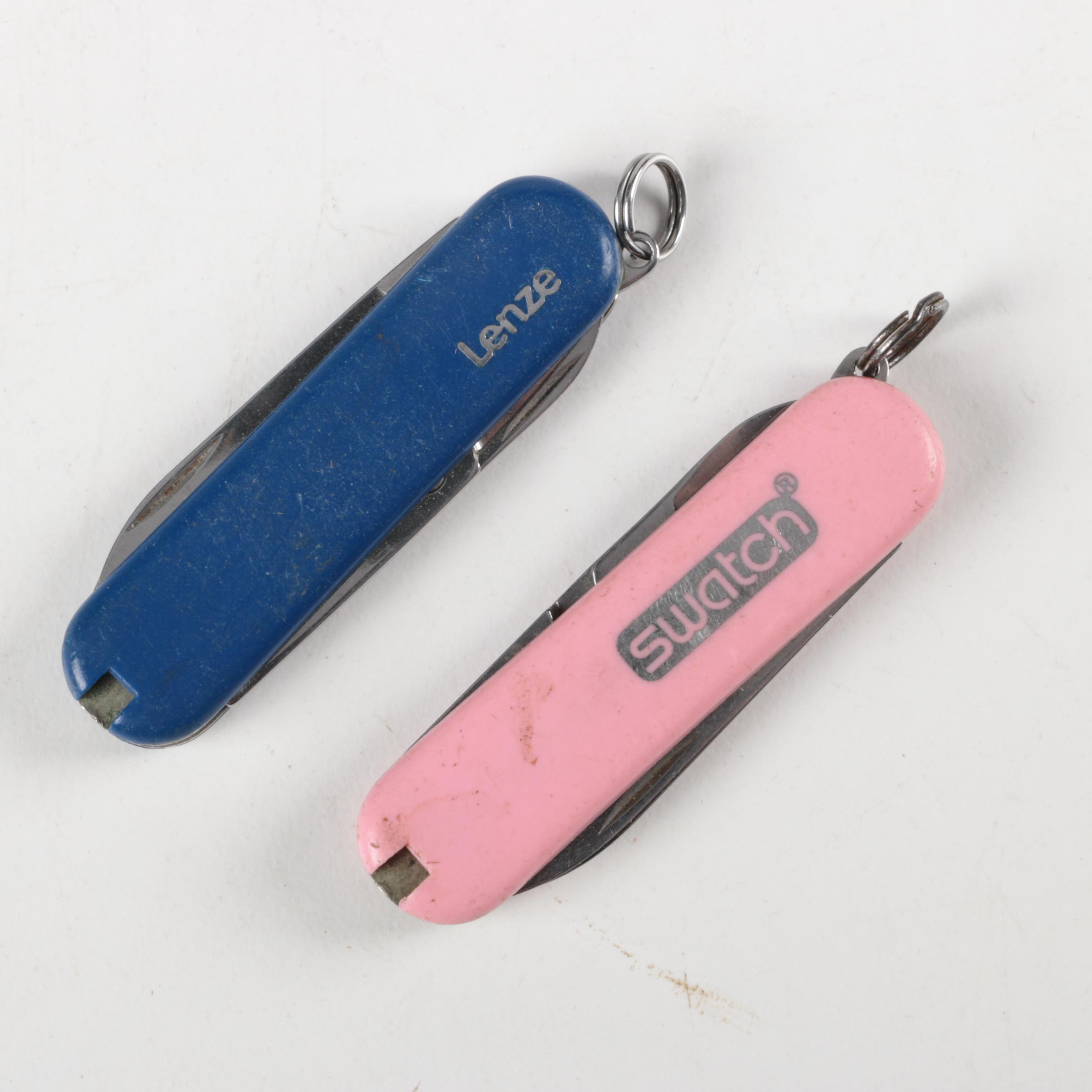 Assortment of Small Swiss Army Utility Pocket Knives