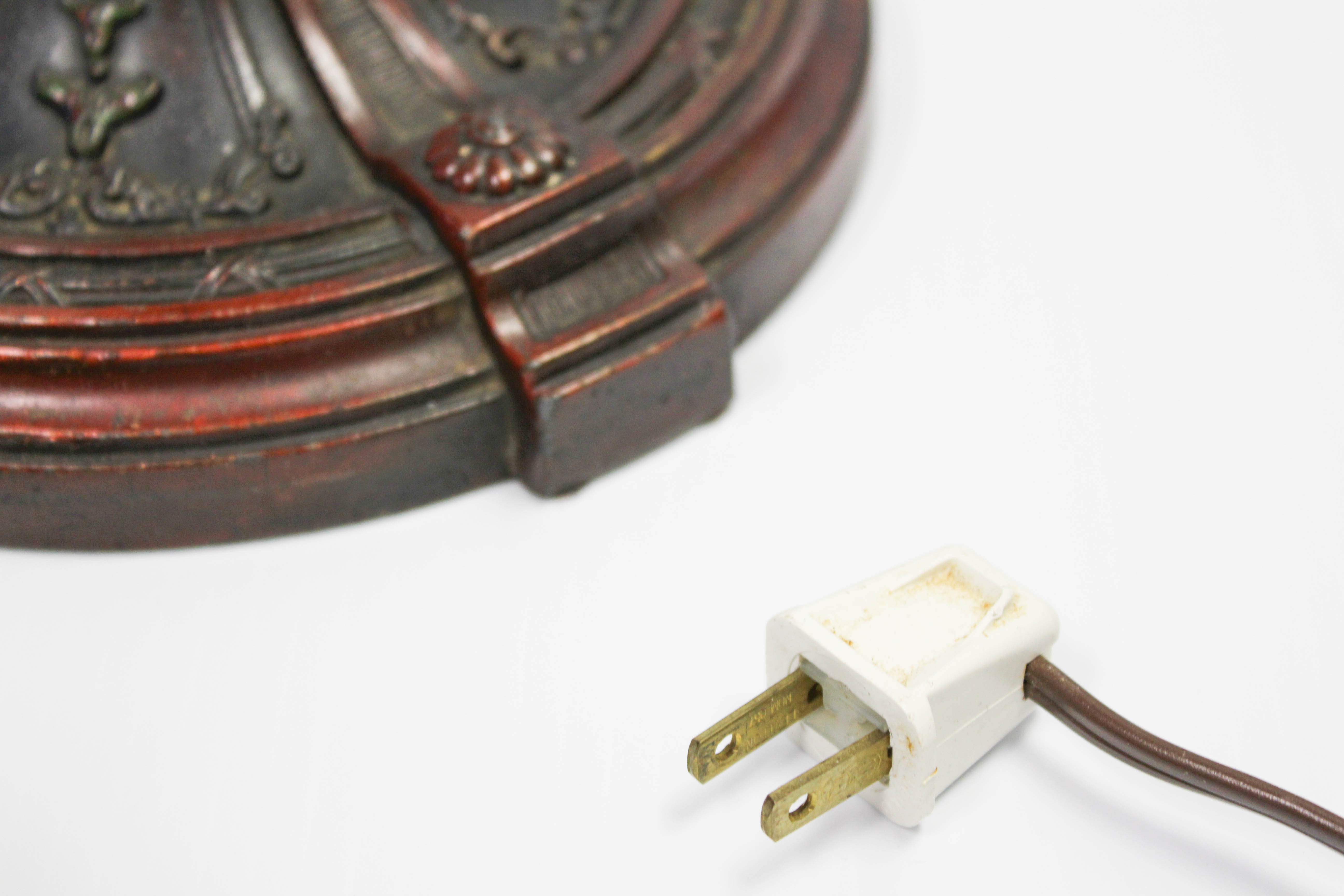 Early 20th Century Slag Glass Table Lamp