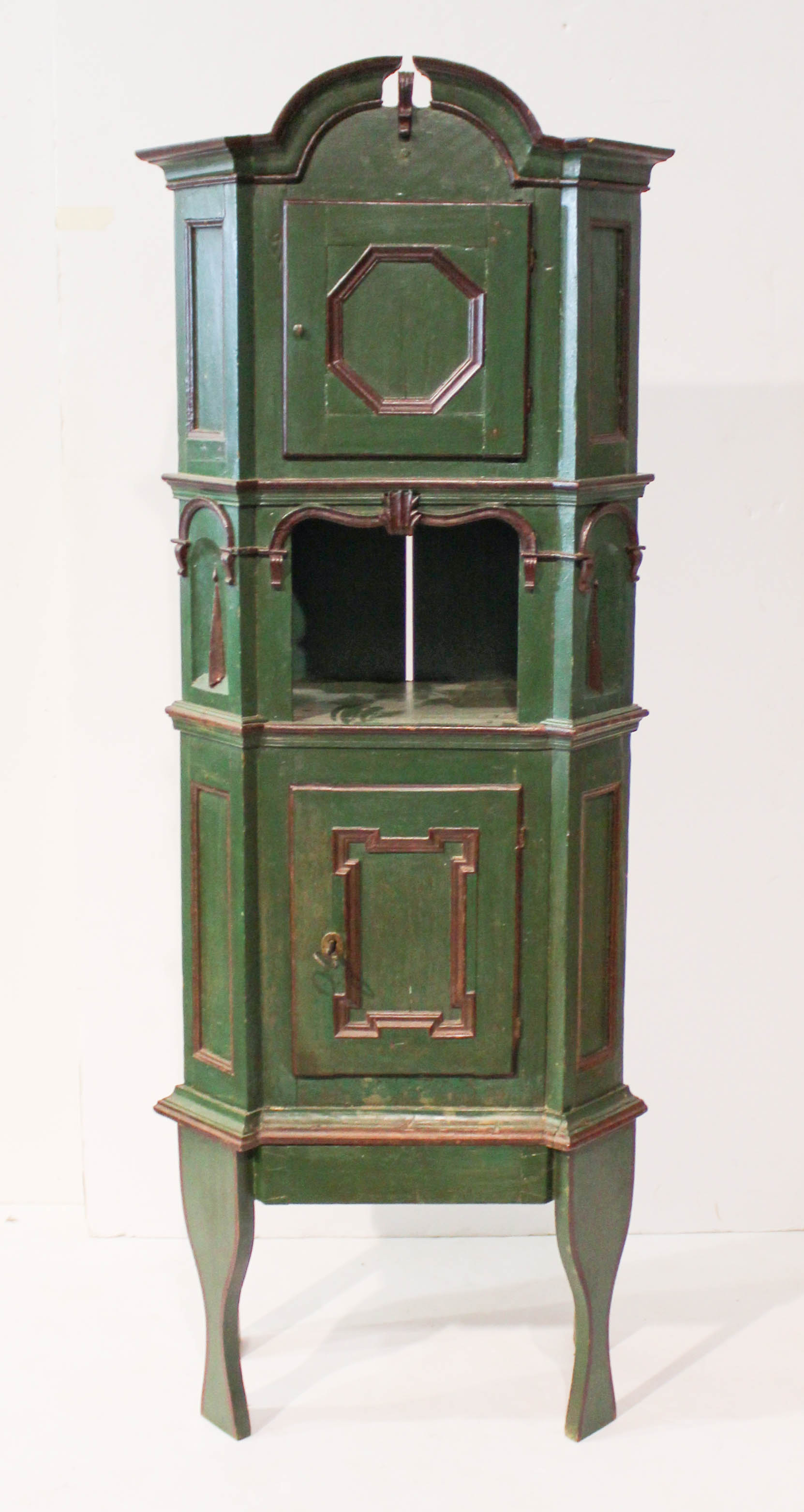 Danish Painted Oak Tall Tobacco Cabinet