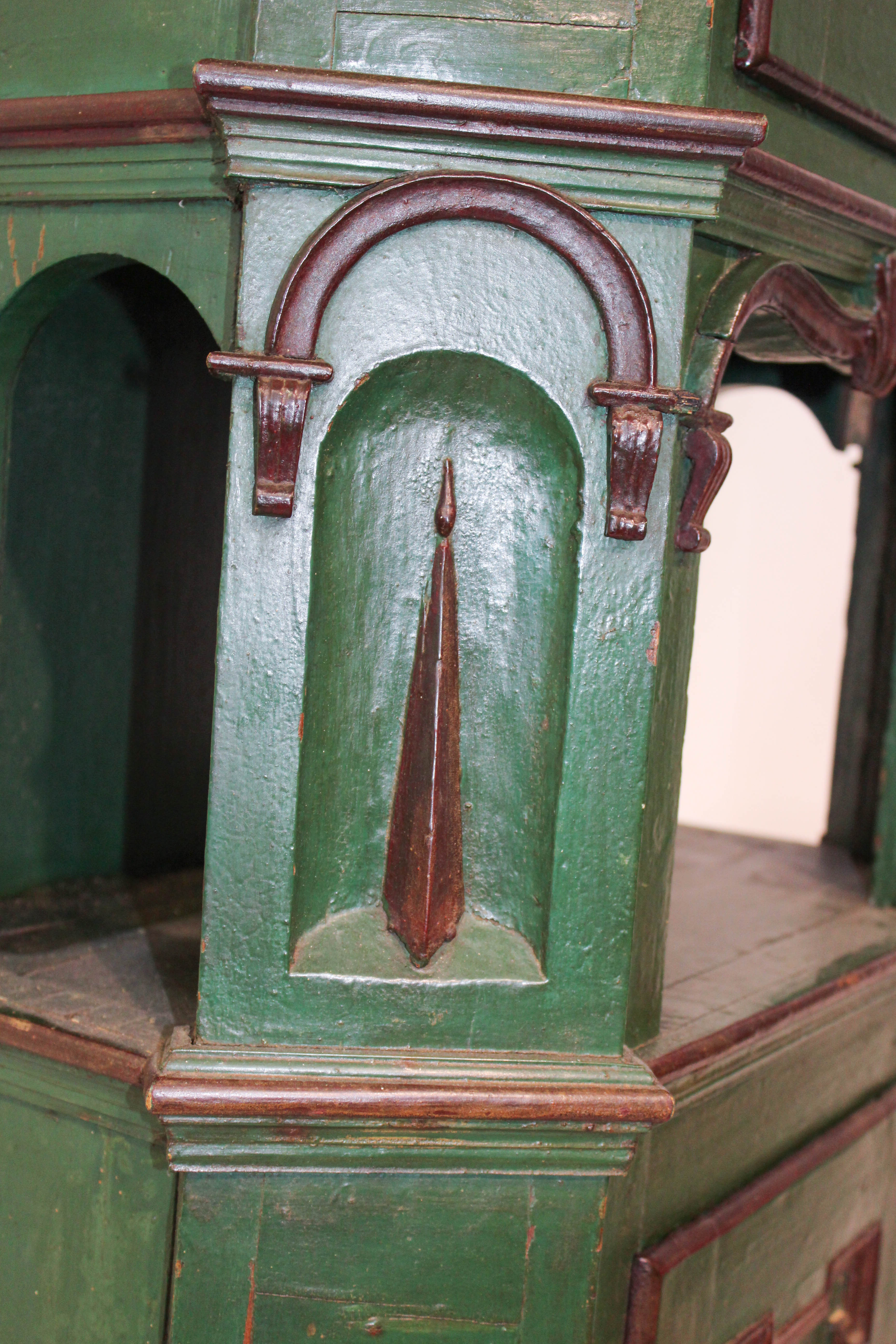 Danish Painted Oak Tall Tobacco Cabinet