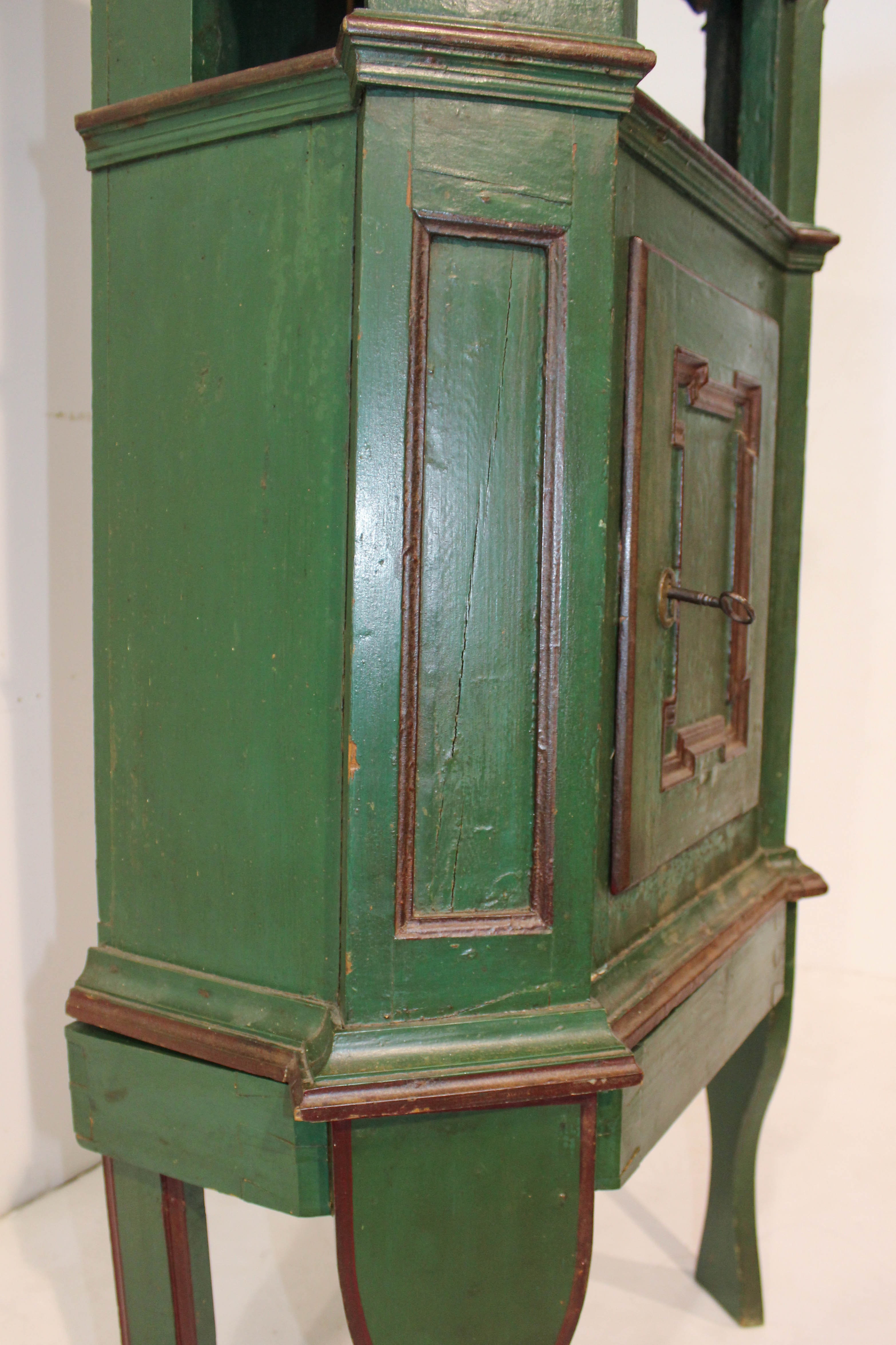 Danish Painted Oak Tall Tobacco Cabinet