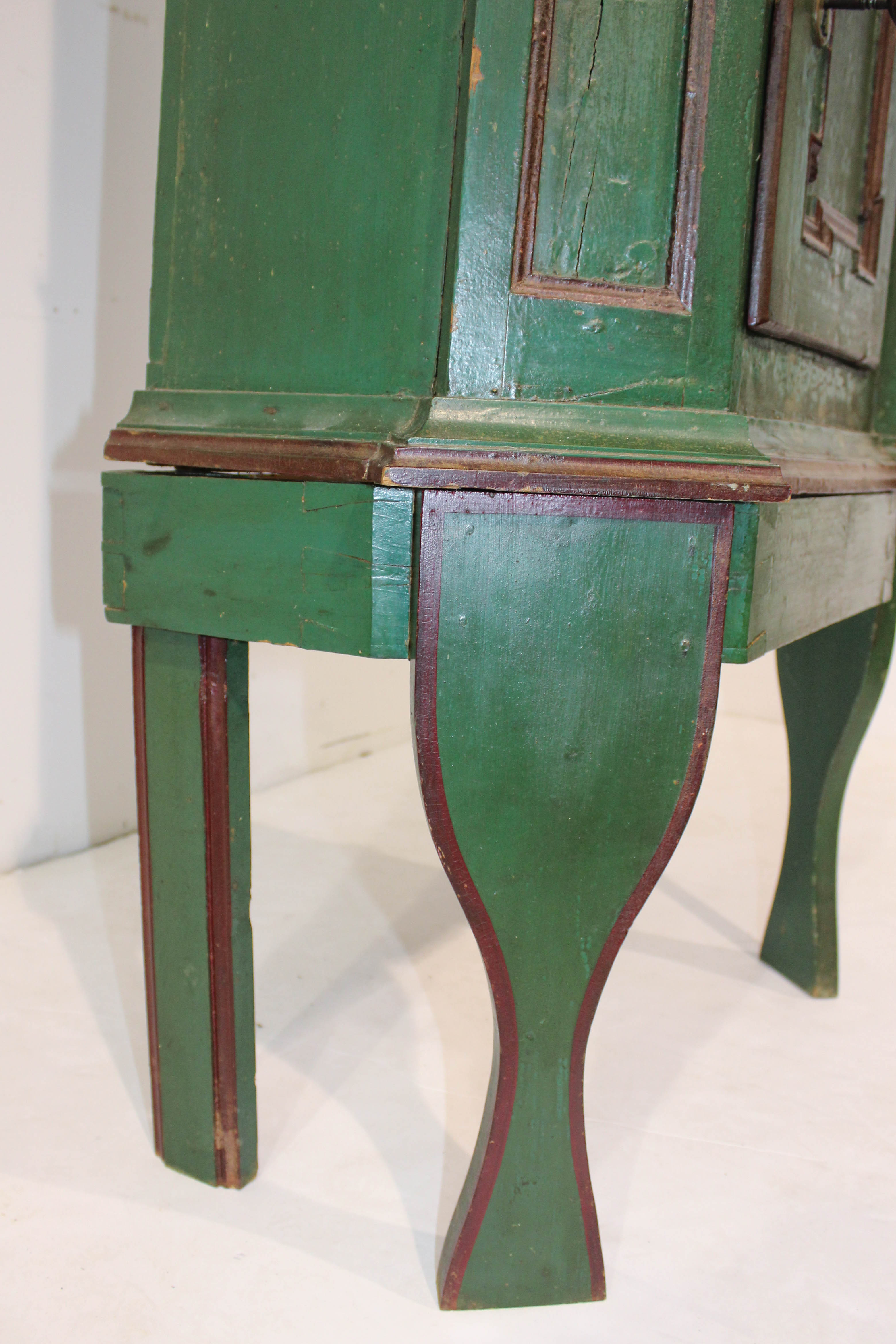 Danish Painted Oak Tall Tobacco Cabinet