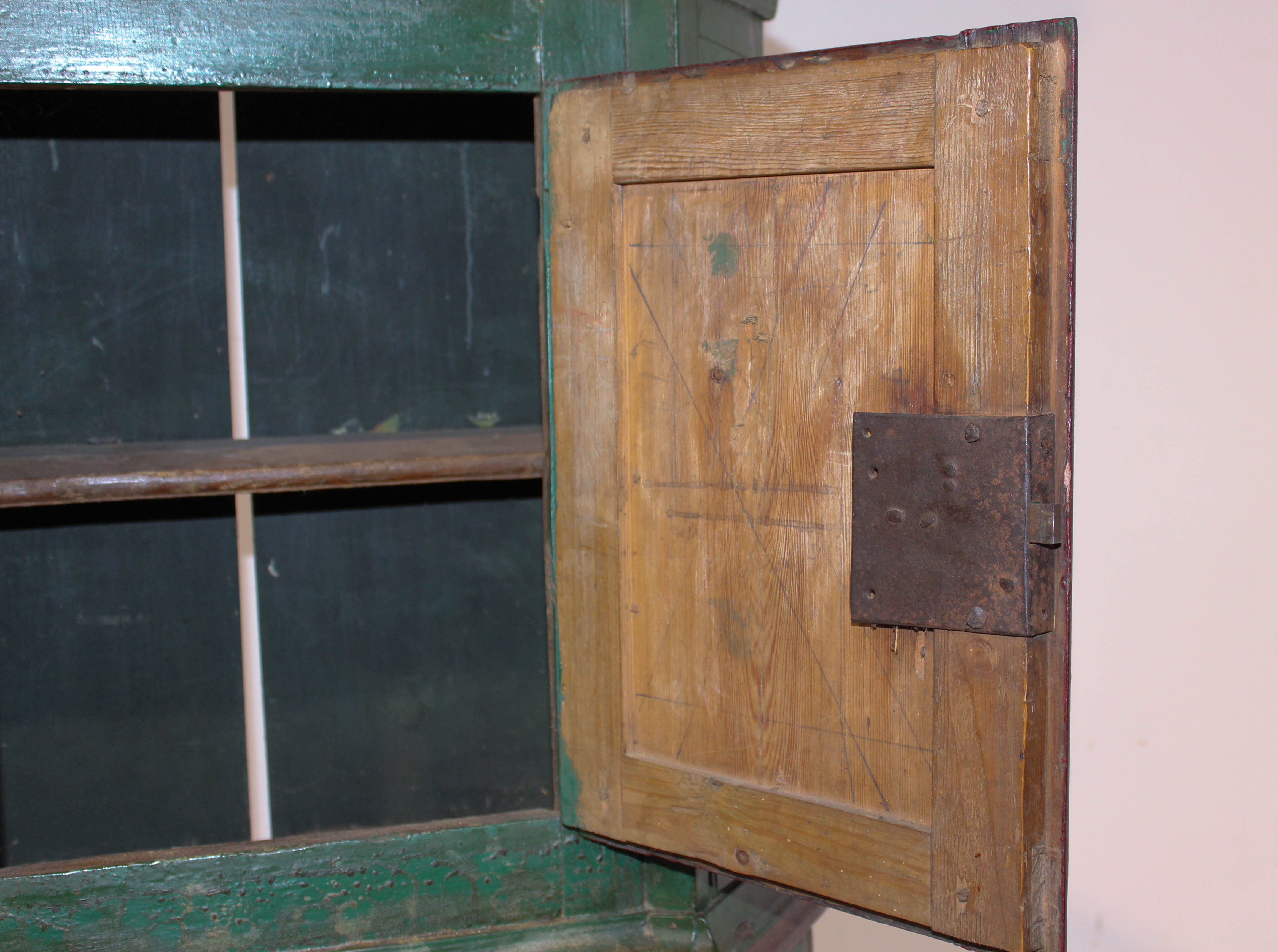 Danish Painted Oak Tall Tobacco Cabinet