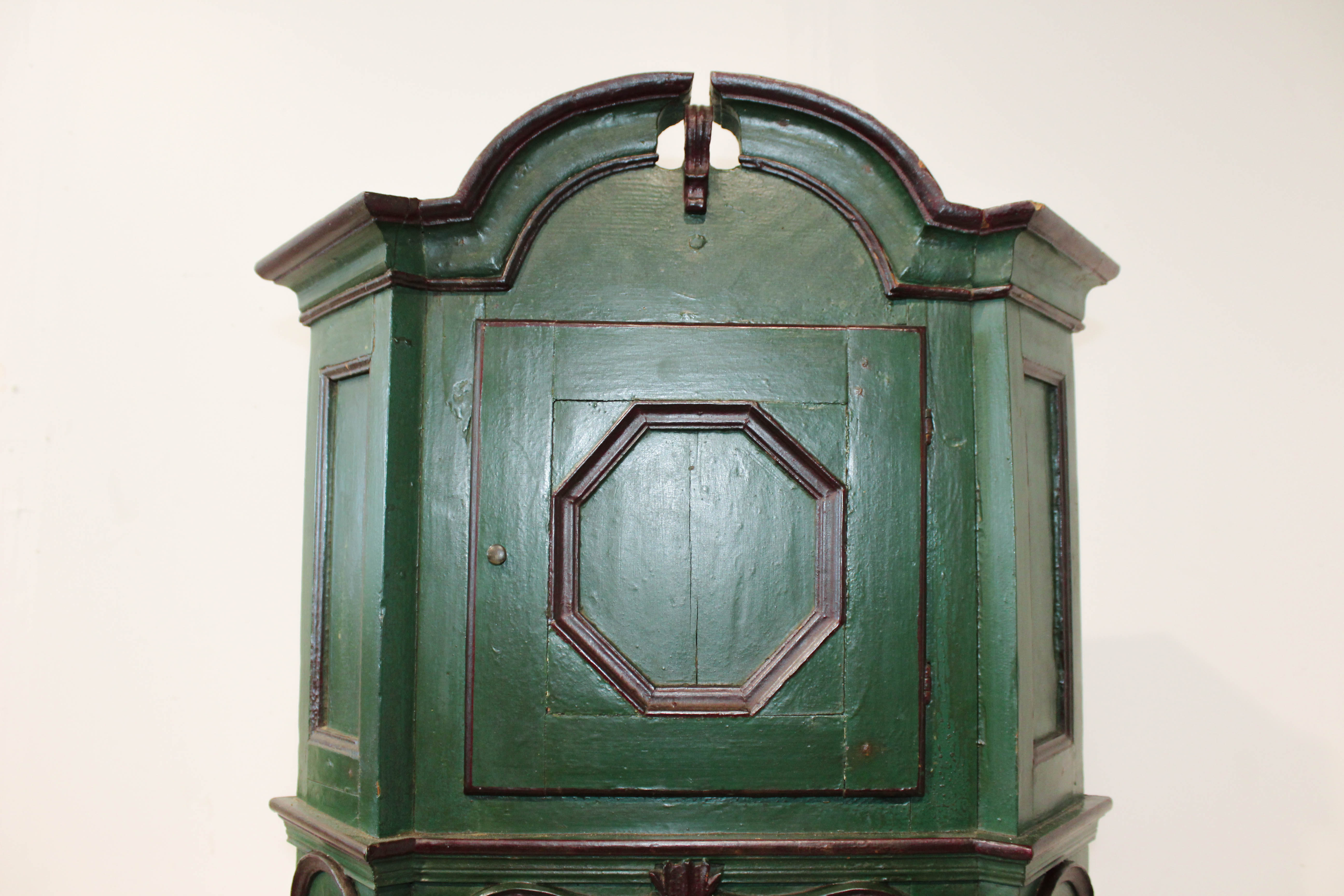 Danish Painted Oak Tall Tobacco Cabinet