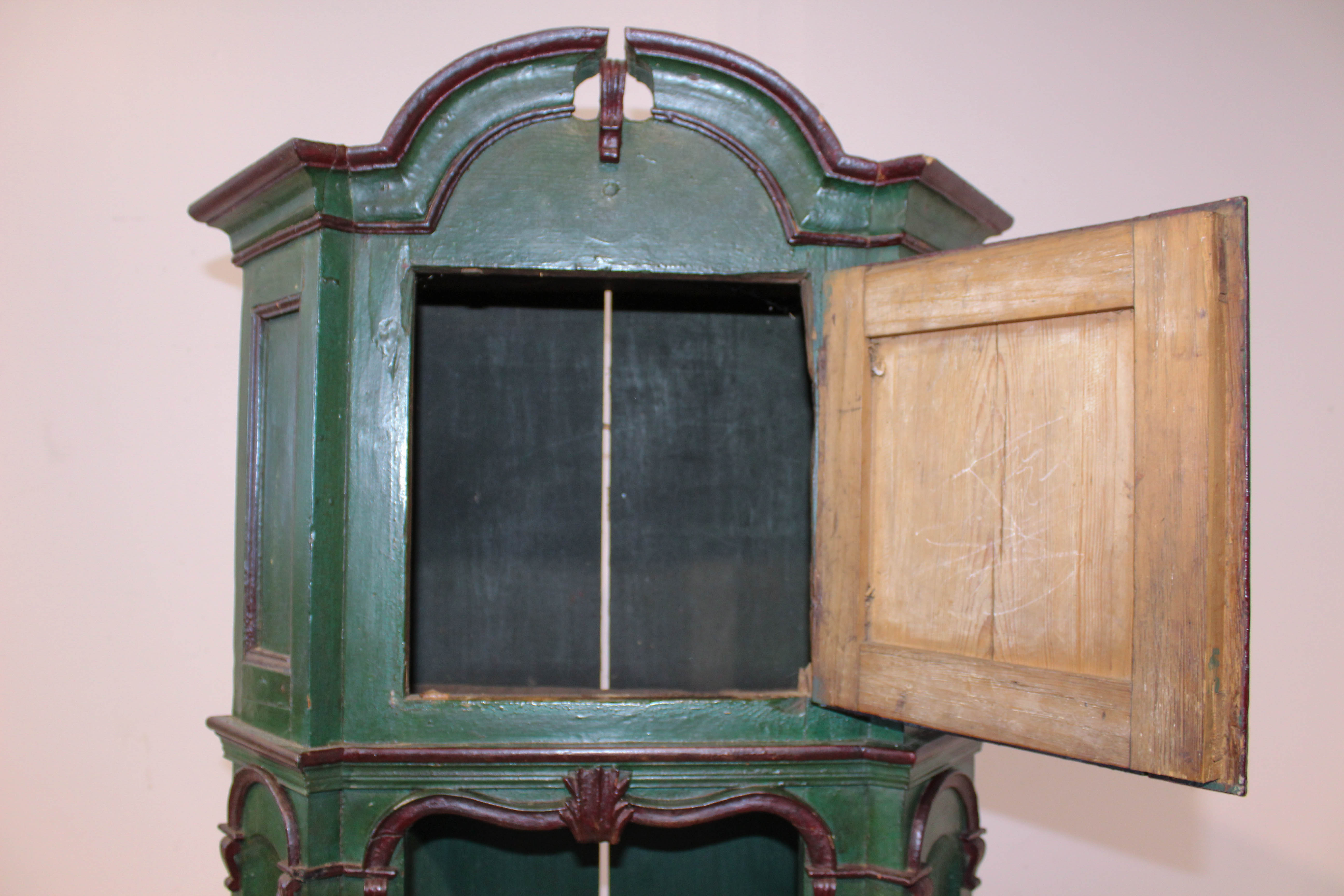 Danish Painted Oak Tall Tobacco Cabinet