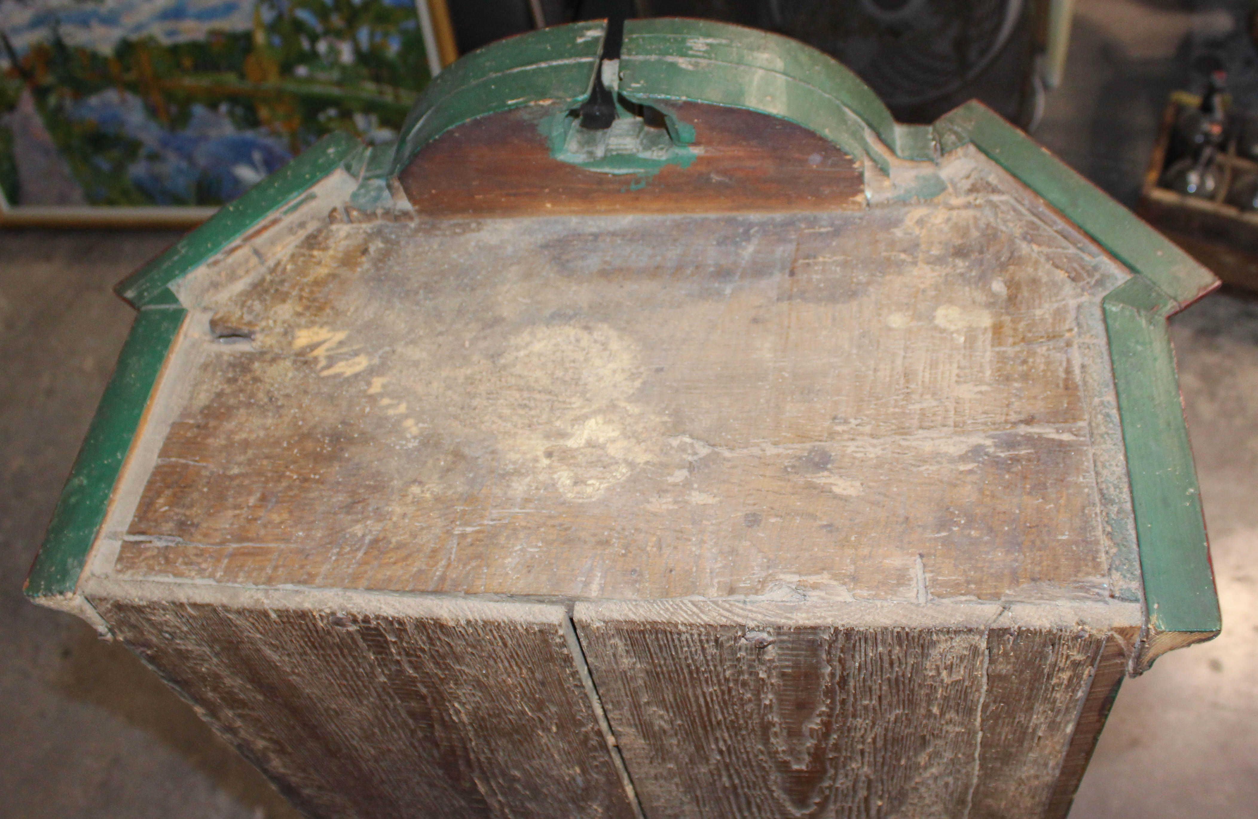 Danish Painted Oak Tall Tobacco Cabinet