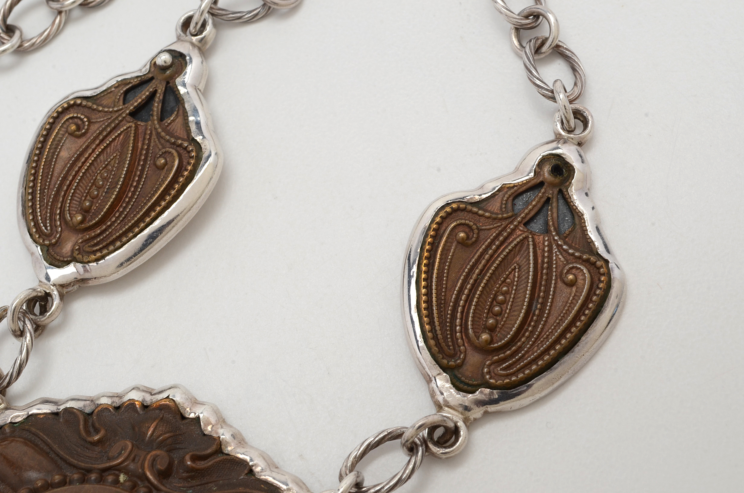 Barry Brinker One-Of-A-Kind Sterling and Bronze Necklace