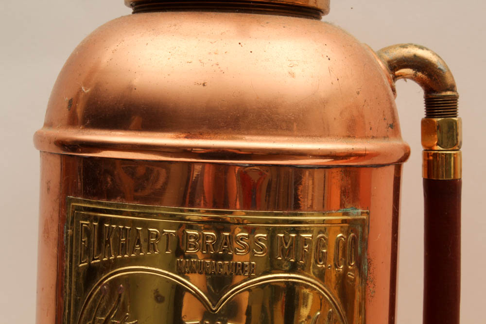 Vintage Elkhart Copper and Brass Fire Extinguishers