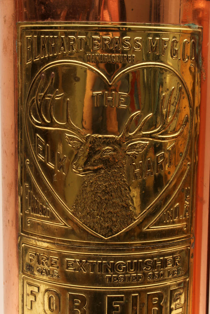 Vintage Elkhart Copper and Brass Fire Extinguishers
