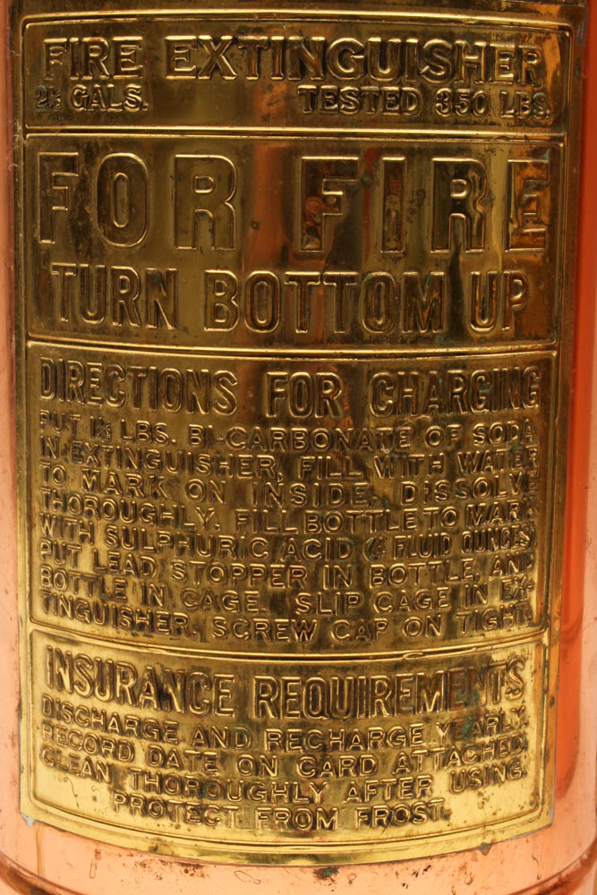 Vintage Elkhart Copper and Brass Fire Extinguishers