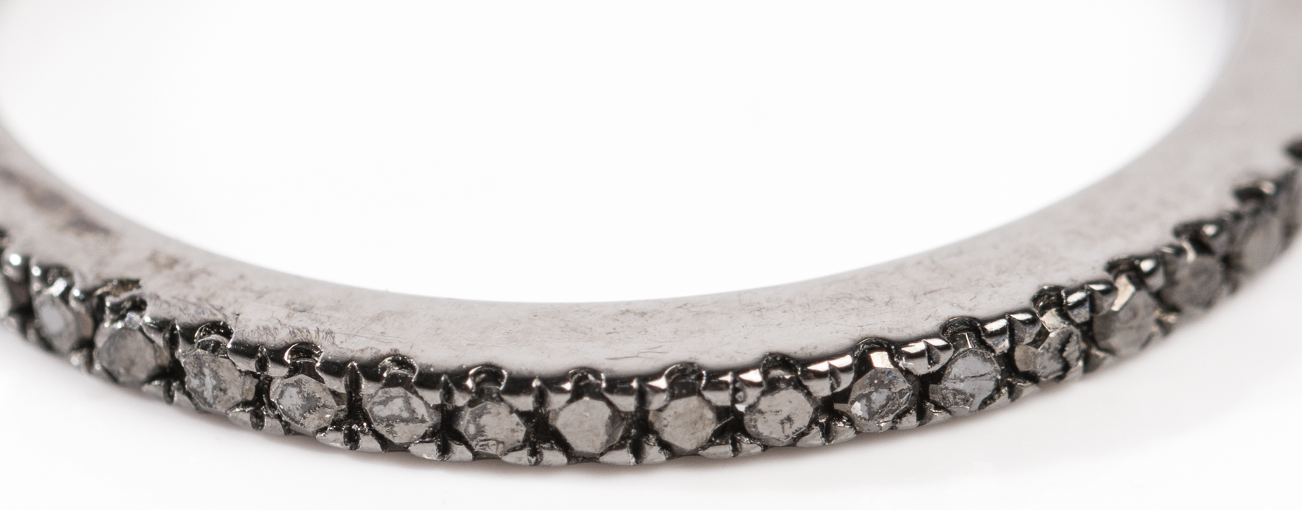 Blackened Sterling Silver Black Diamond Ring