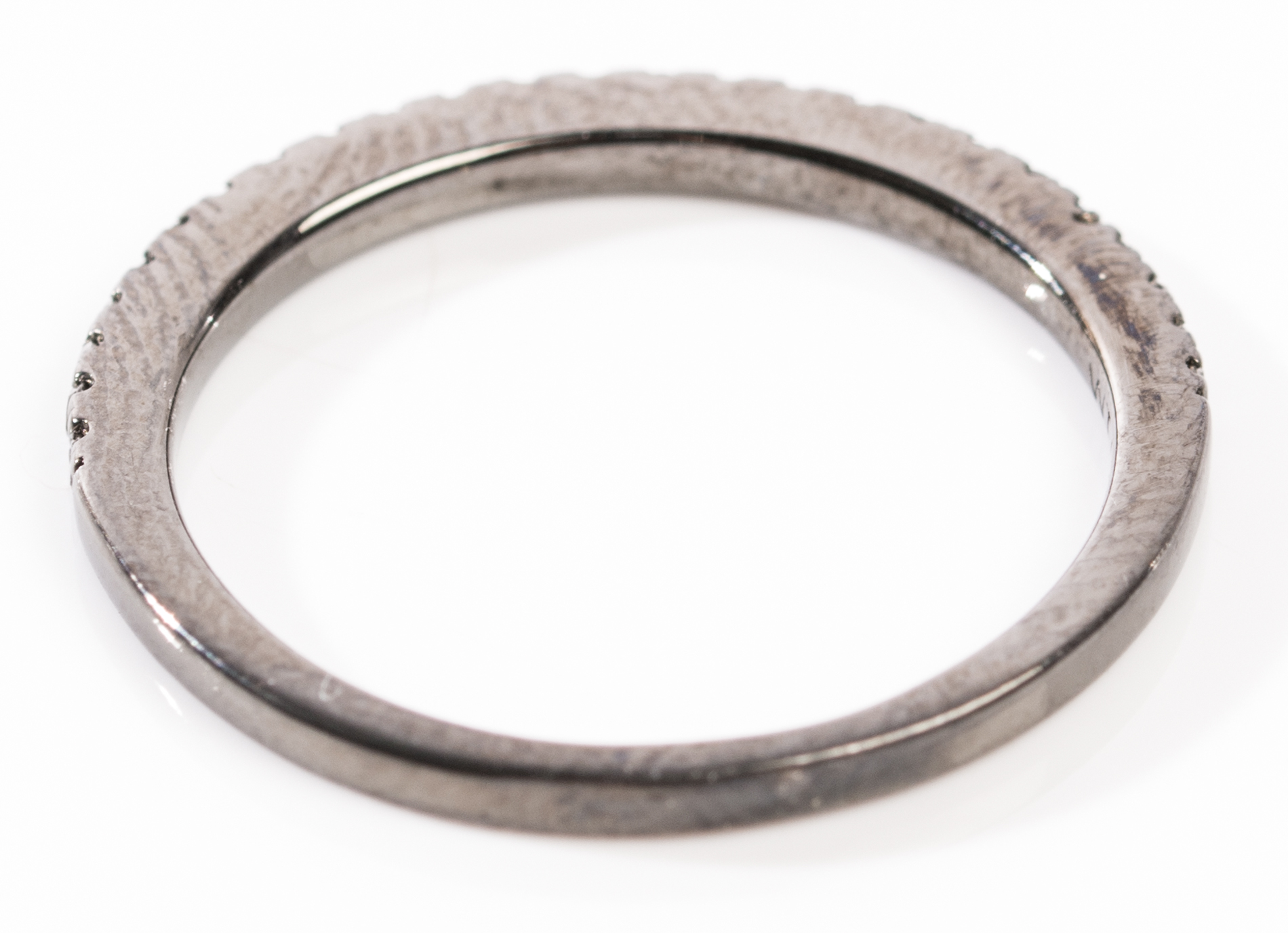 Blackened Sterling Silver Black Diamond Ring