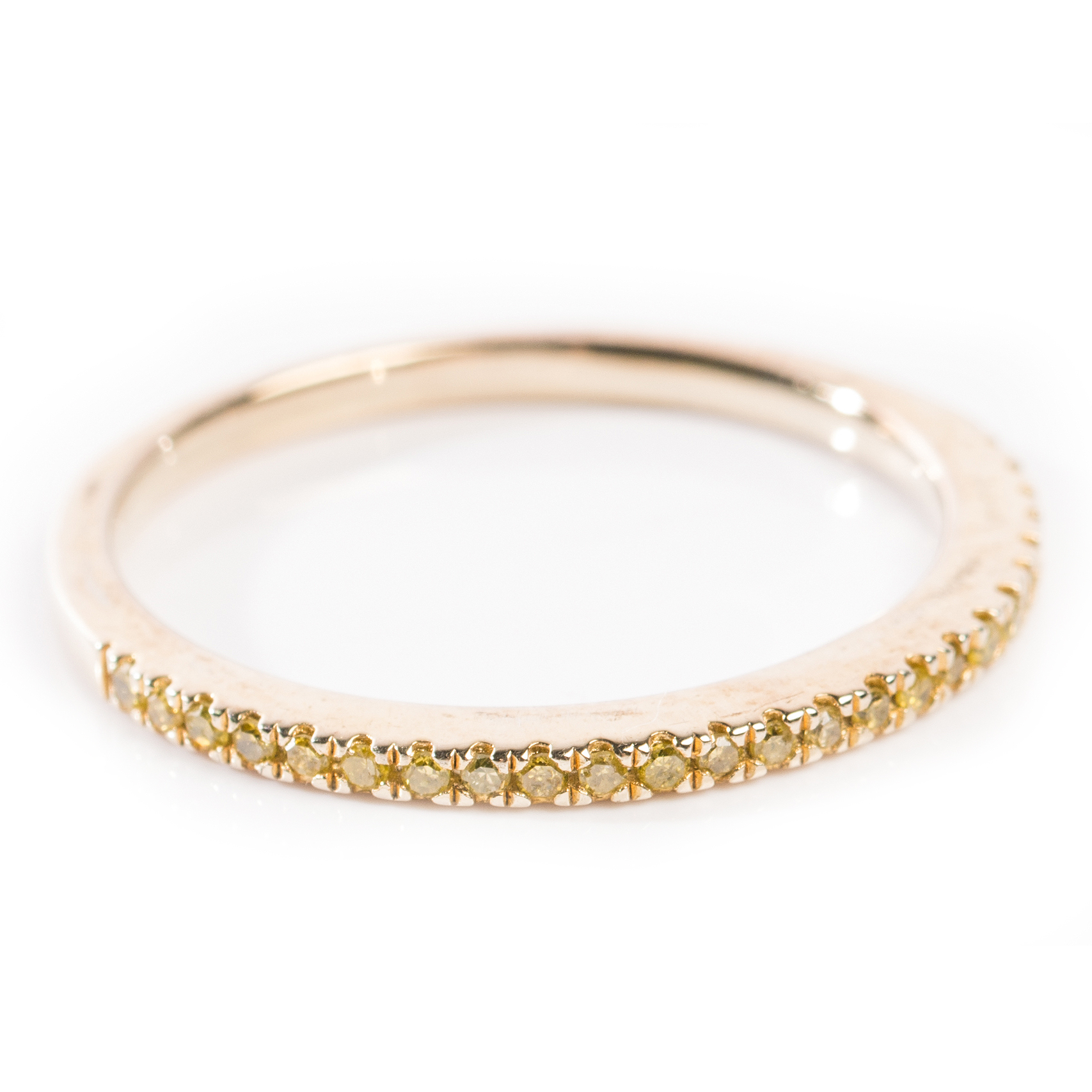 Sterling Silver Yellow Diamond Band
