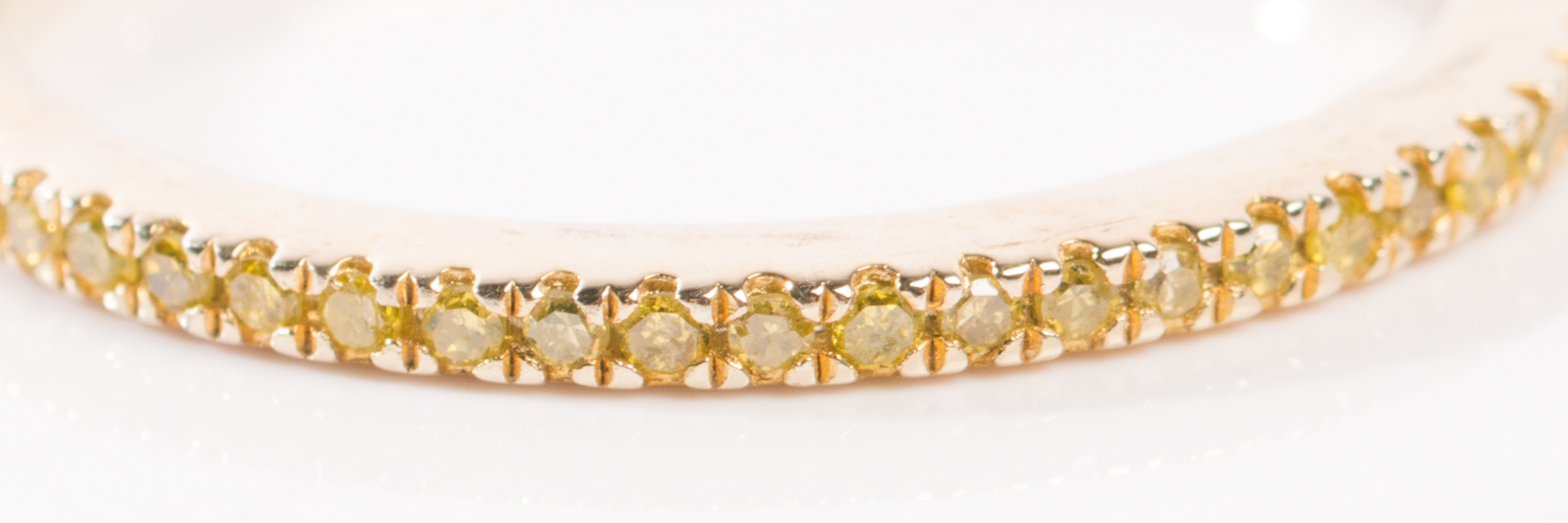 Sterling Silver Yellow Diamond Band