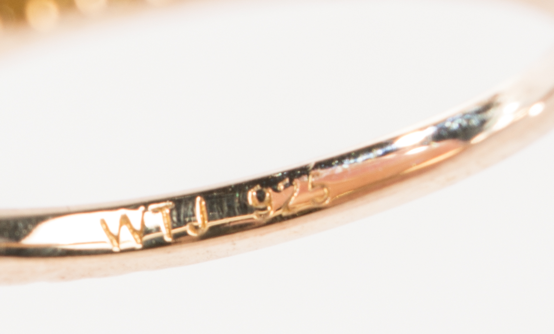 Sterling Silver Yellow Diamond Band