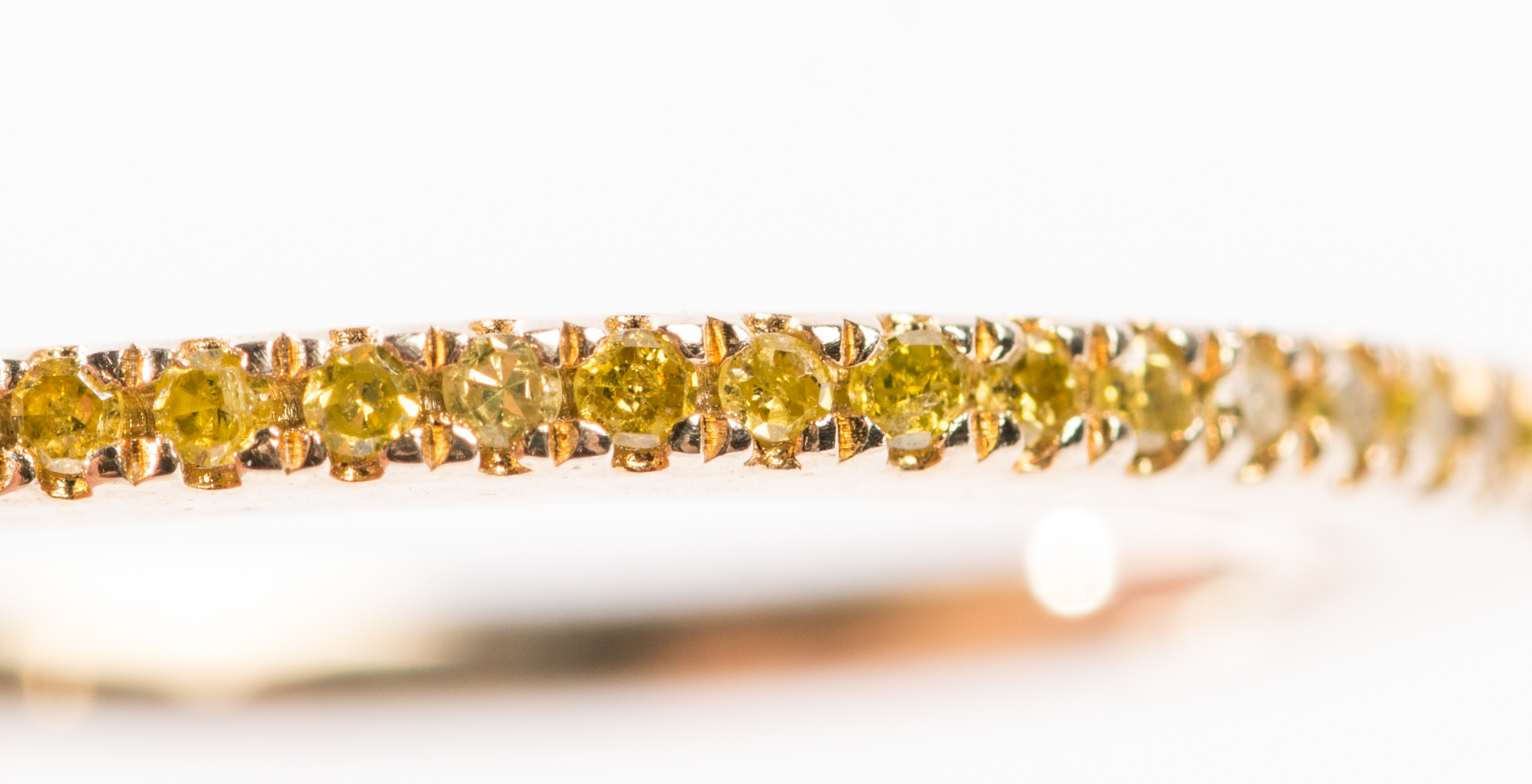 Sterling Silver Yellow Diamond Band