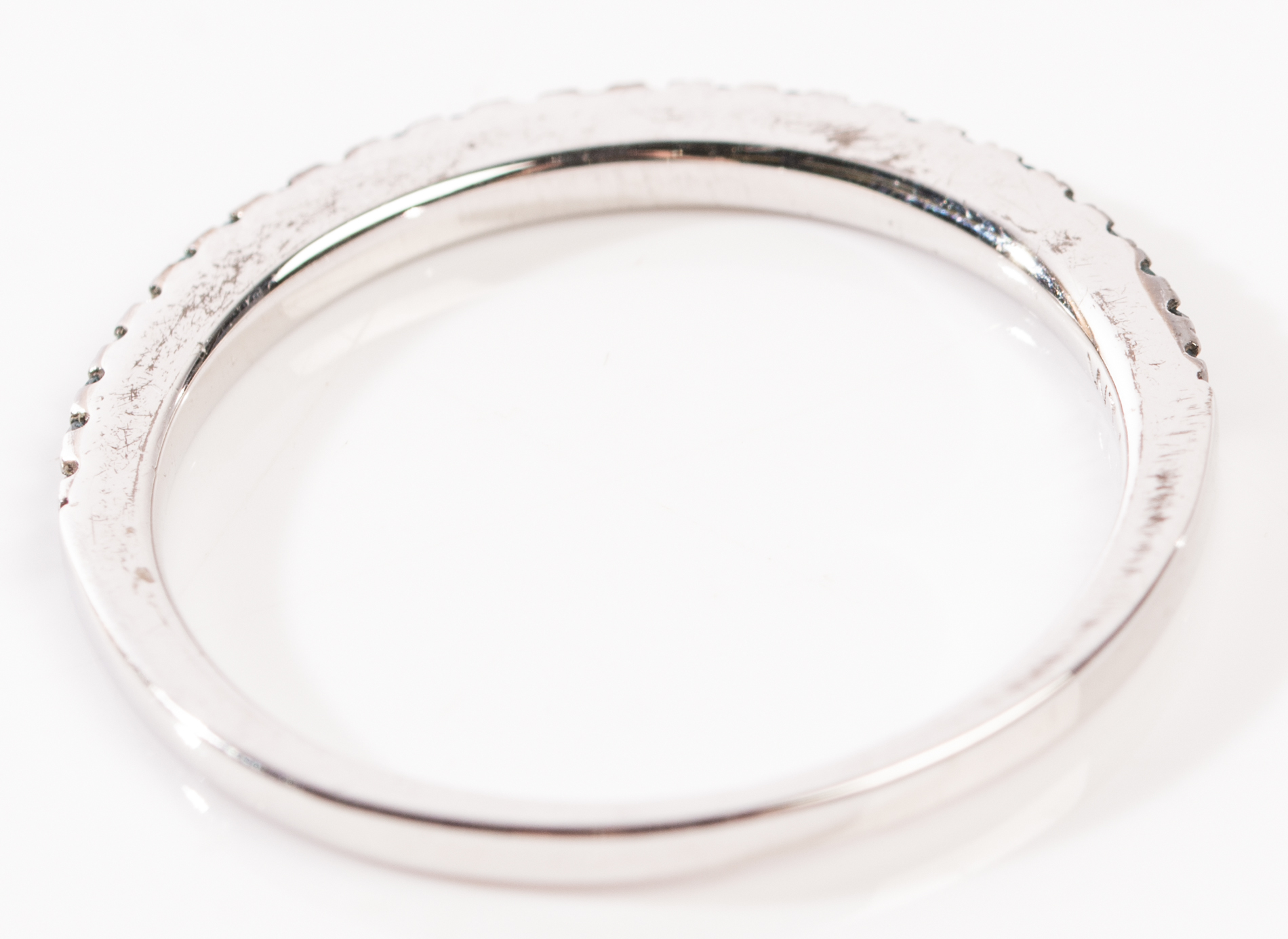 Sterling Silver Irradiated Blue Diamond Band