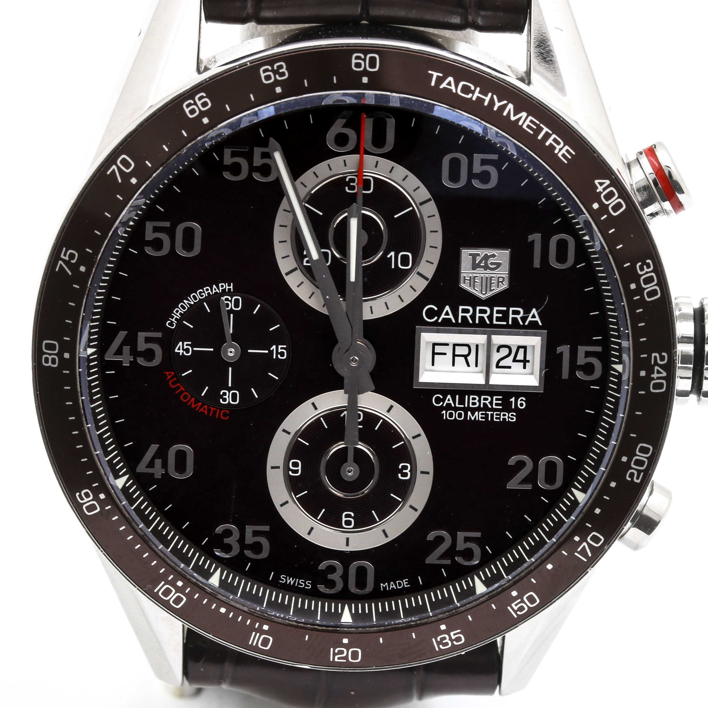 TAG Heuer "Carrera Calibre 16 Day-Date" Stainless Steel Watch