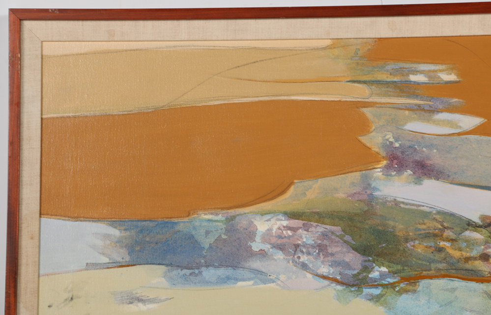 Todd Chalk Mixed Media on Canvas Abstract Composition