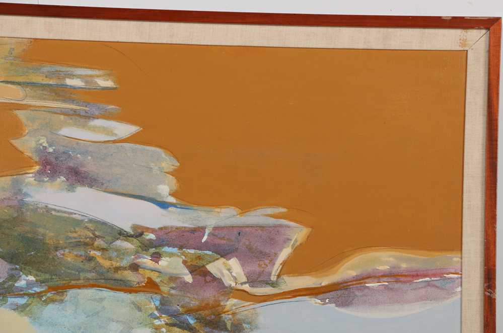 Todd Chalk Mixed Media on Canvas Abstract Composition