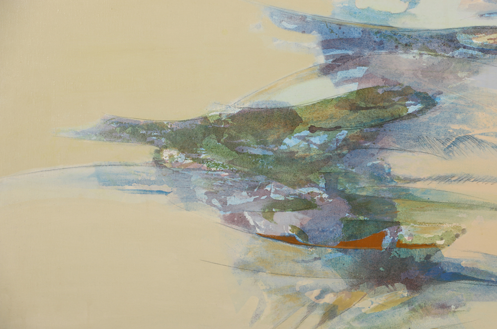 Todd Chalk Mixed Media on Canvas Abstract Composition
