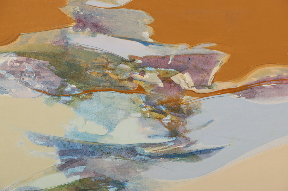 Todd Chalk Mixed Media on Canvas Abstract Composition