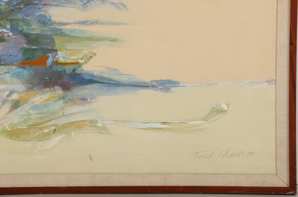 Todd Chalk Mixed Media on Canvas Abstract Composition