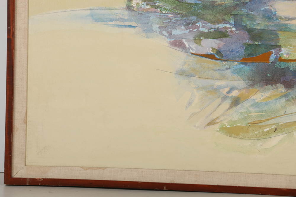 Todd Chalk Mixed Media on Canvas Abstract Composition