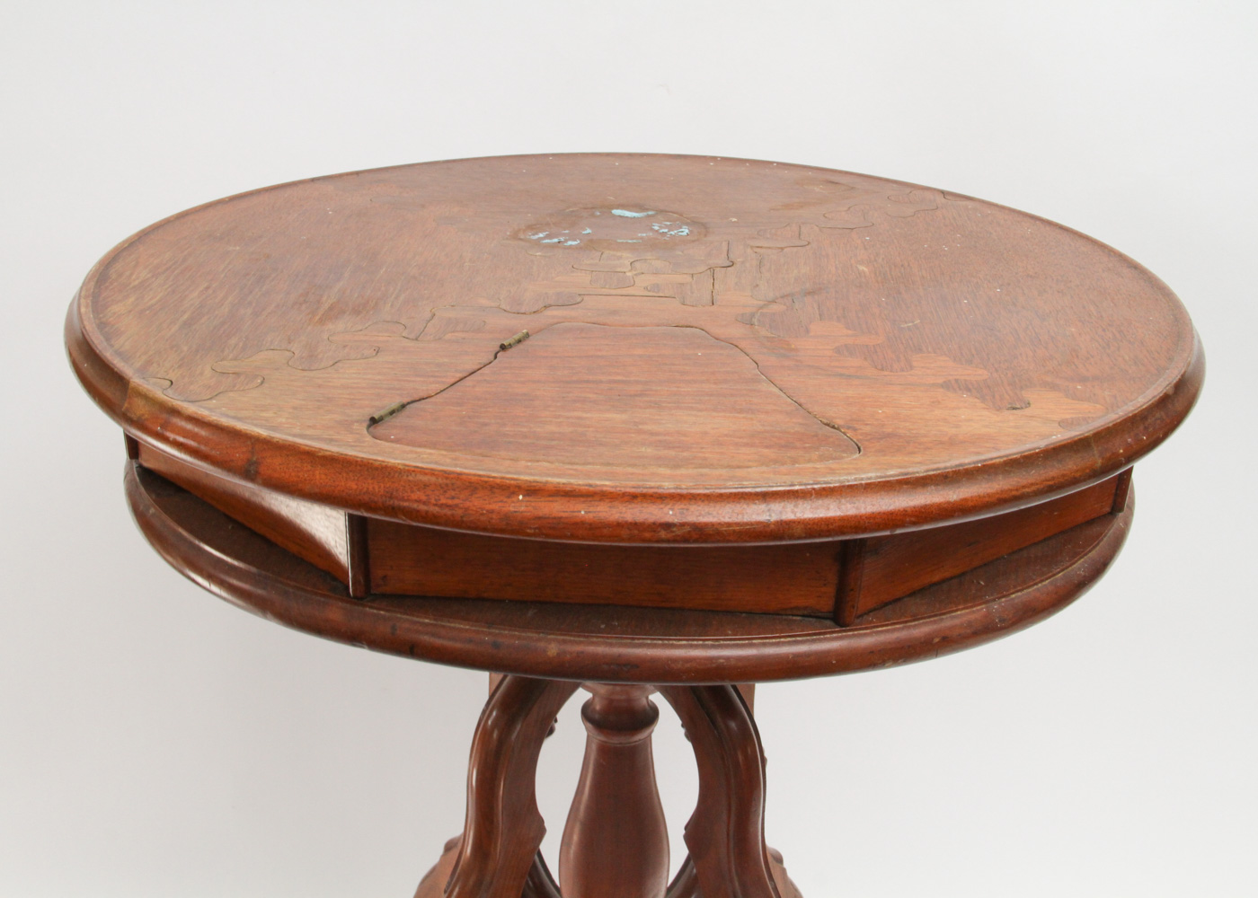 Antique Eastlake Style Rotating Tray Storage Table