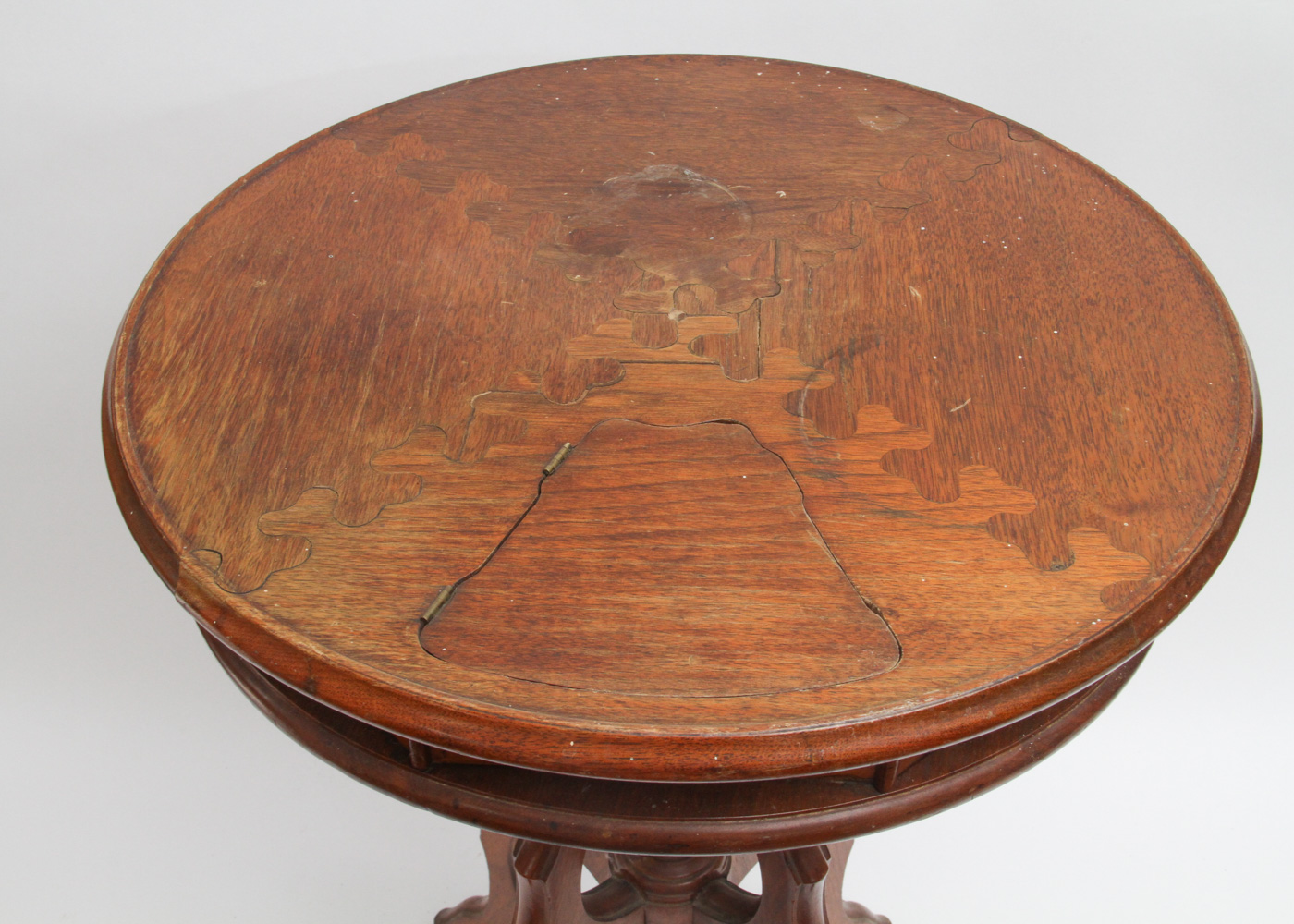 Antique Eastlake Style Rotating Tray Storage Table