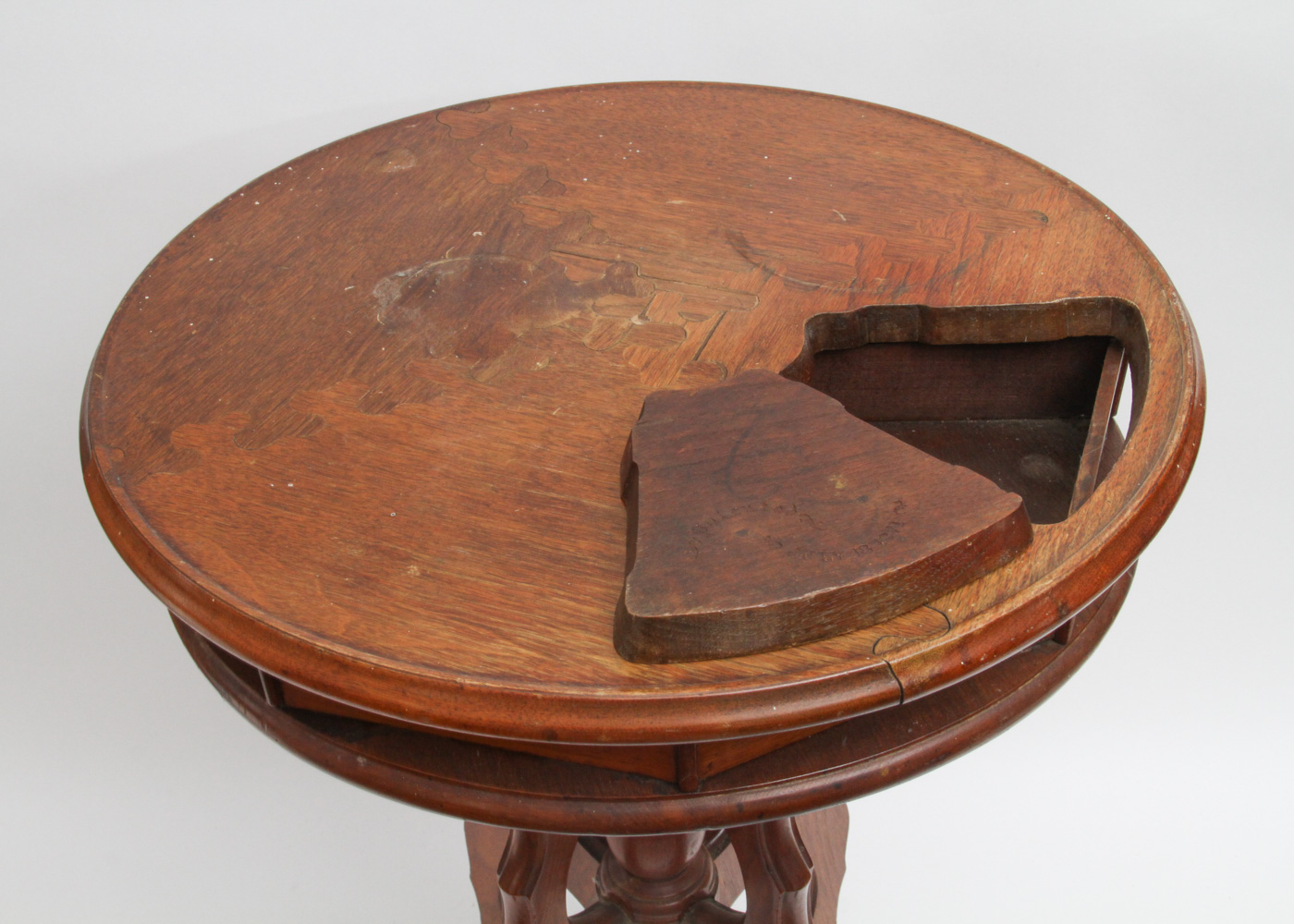 Antique Eastlake Style Rotating Tray Storage Table