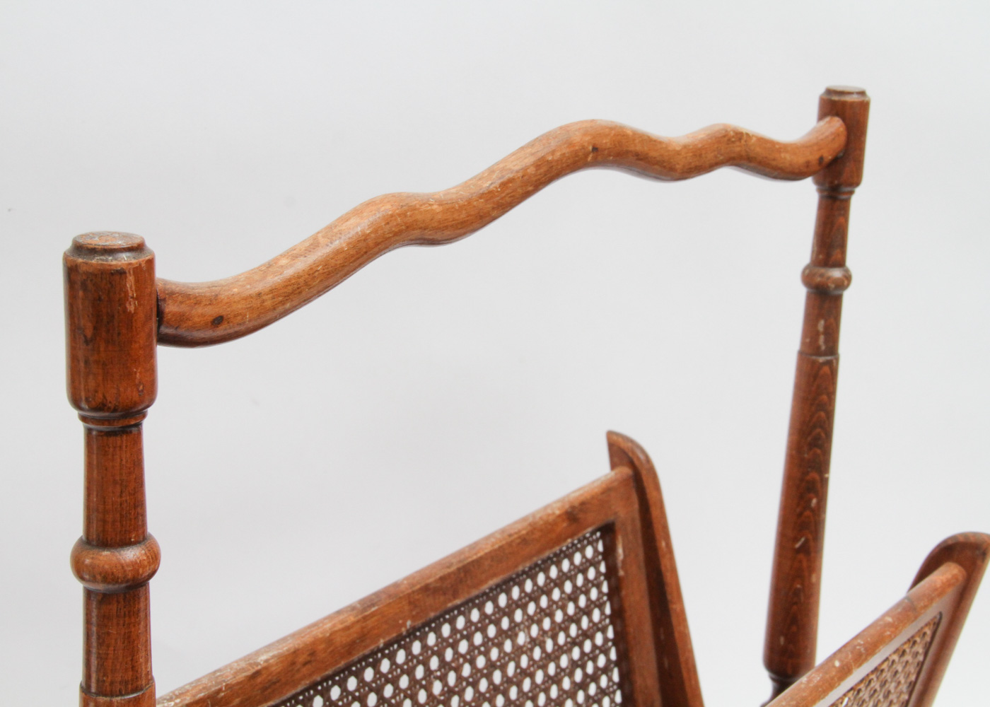 Vintage Caned Magazine Holder