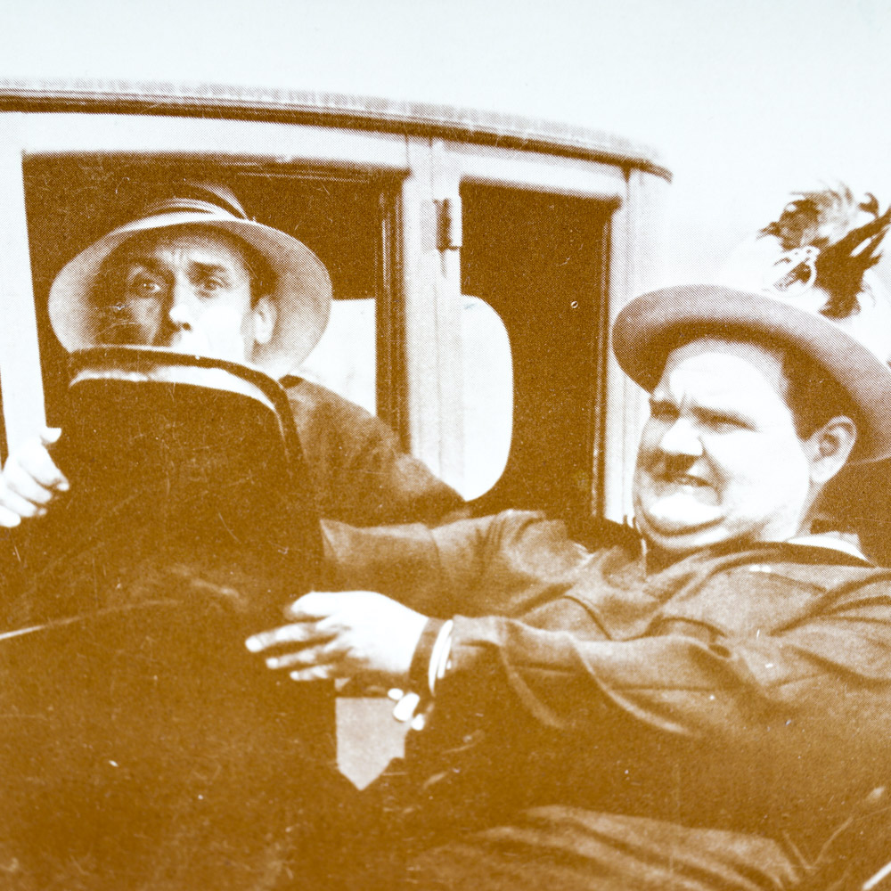 Offset Lithograph of Comedians Laurel and Hardy